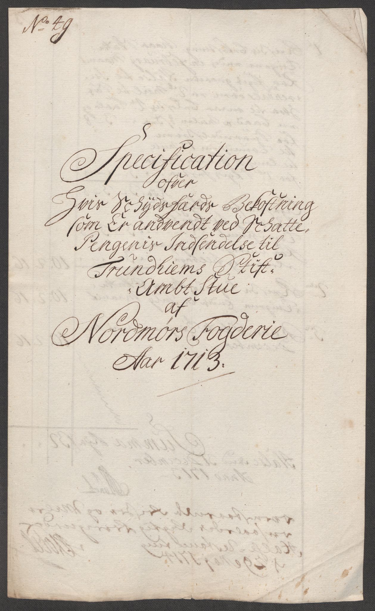 Rentekammeret inntil 1814, Reviderte regnskaper, Fogderegnskap, AV/RA-EA-4092/R56/L3747: Fogderegnskap Nordmøre, 1713, p. 289