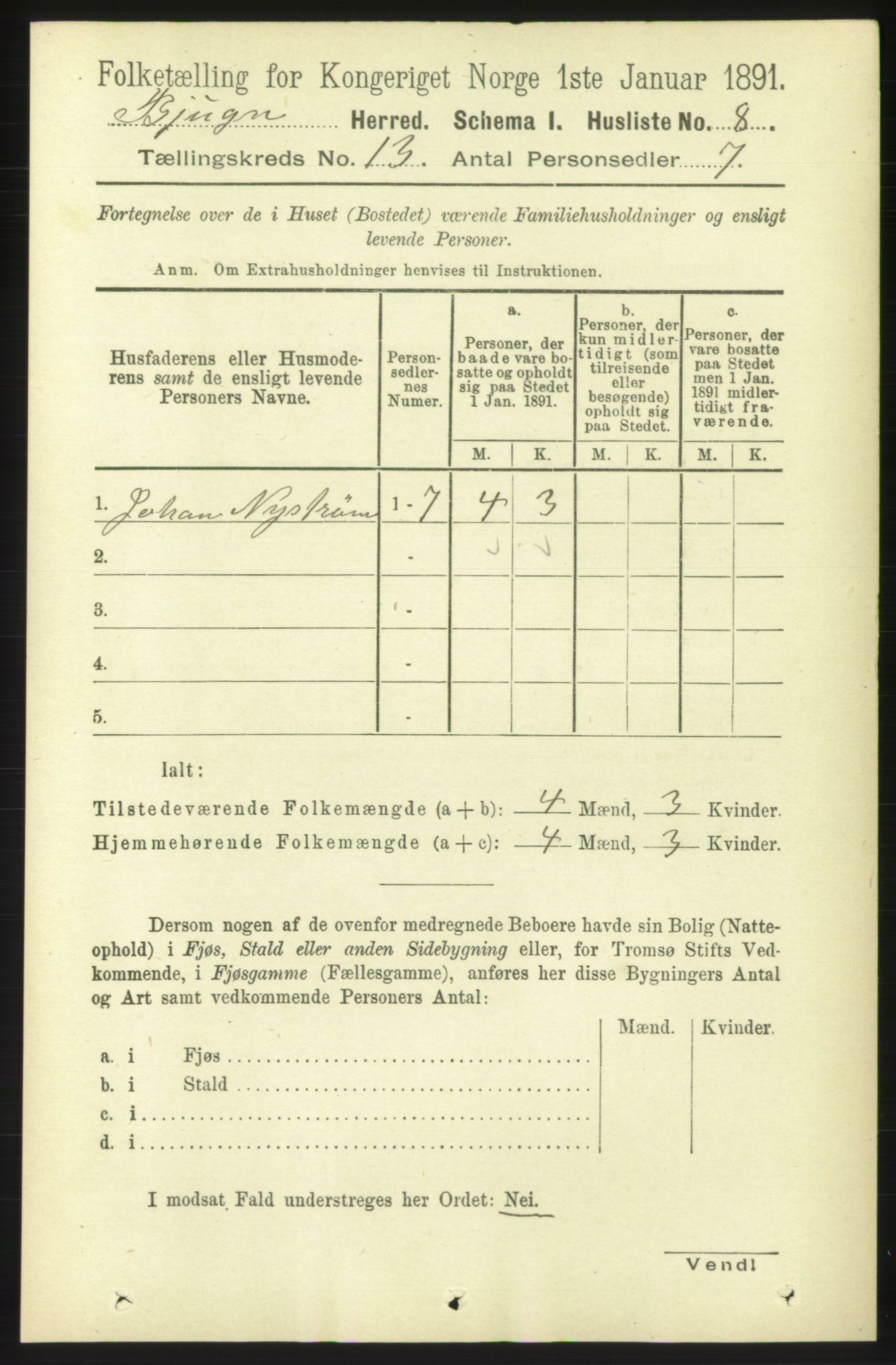 RA, 1891 census for 1627 Bjugn, 1891, p. 3738