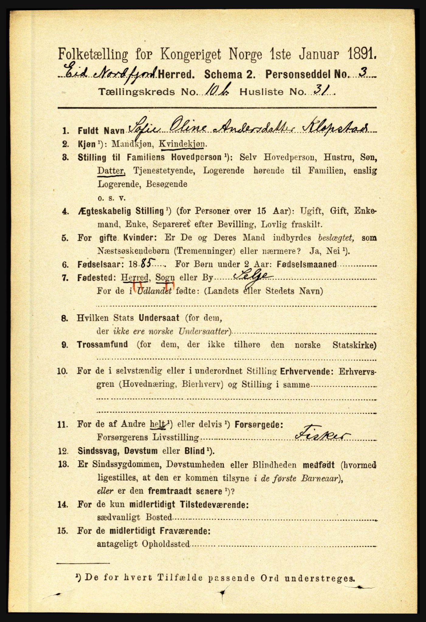 RA, 1891 census for 1443 Eid, 1891, p. 3535