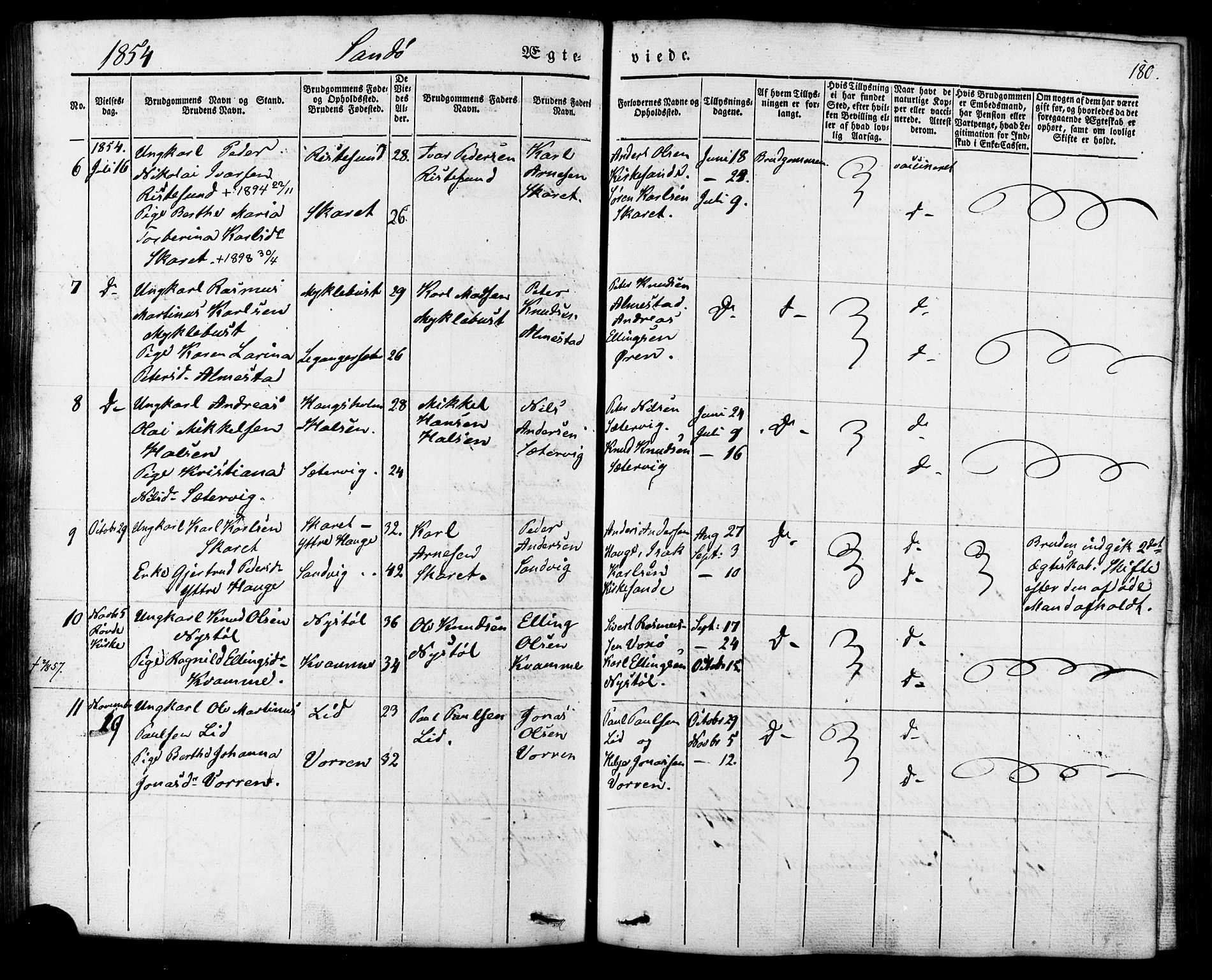 Ministerialprotokoller, klokkerbøker og fødselsregistre - Møre og Romsdal, AV/SAT-A-1454/503/L0034: Parish register (official) no. 503A02, 1841-1884, p. 180