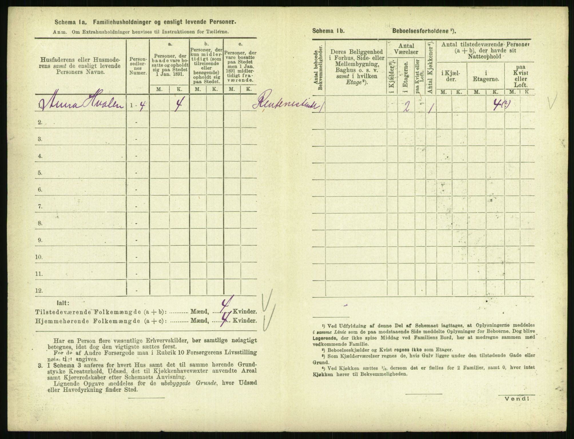 RA, 1891 census for 0804 Brevik, 1891, p. 276