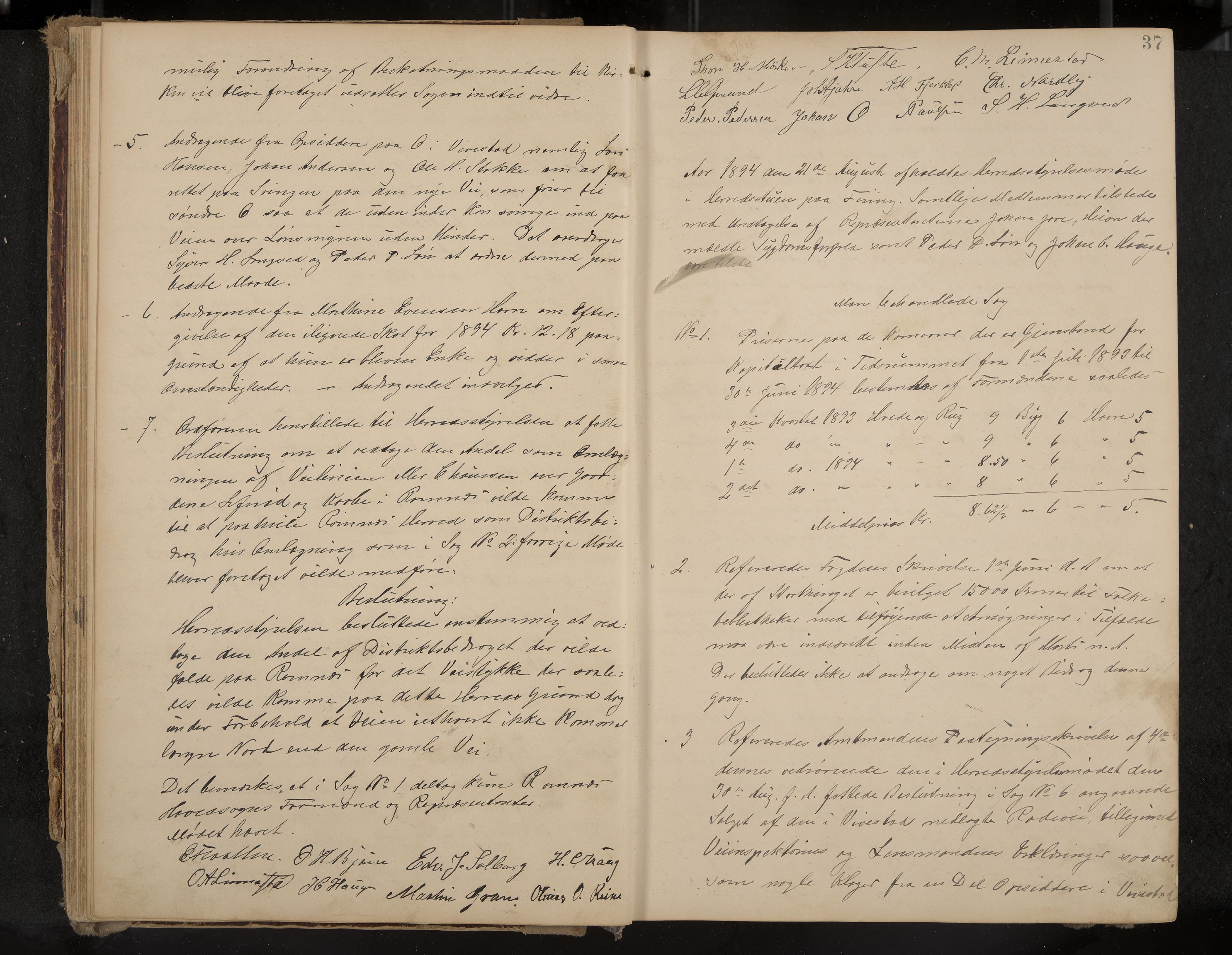 Ramnes formannskap og sentraladministrasjon, IKAK/0718021/A/Aa/L0004: Møtebok, 1892-1907, p. 37