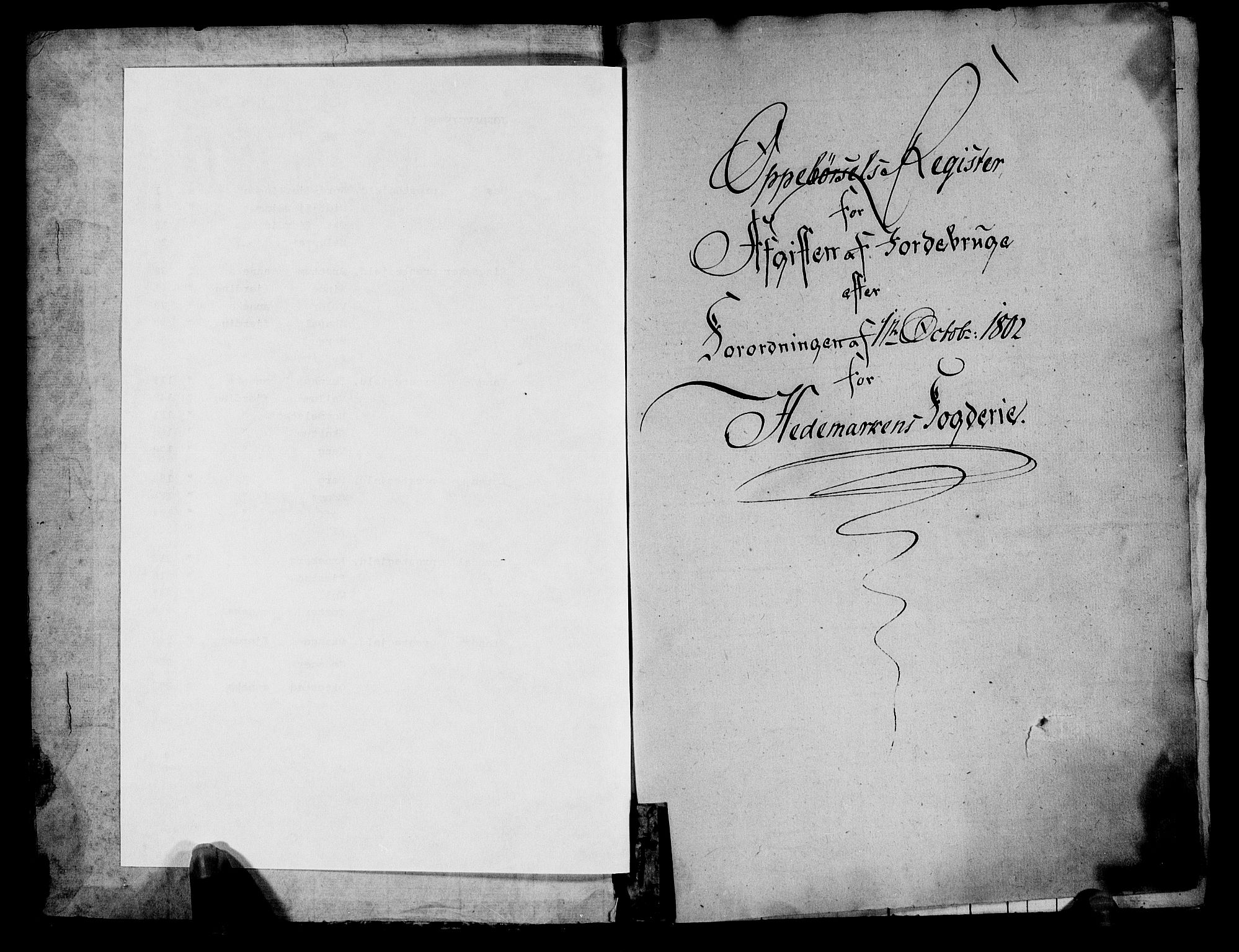Rentekammeret inntil 1814, Realistisk ordnet avdeling, RA/EA-4070/N/Ne/Nea/L0034: Hedmark fogderi. Oppebørselsregister, 1803-1804, p. 2