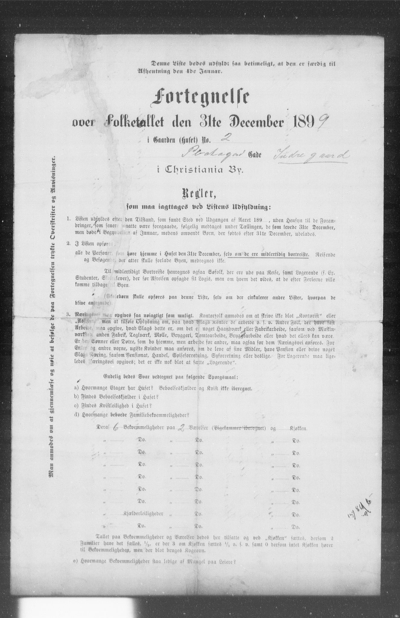 OBA, Municipal Census 1899 for Kristiania, 1899, p. 10492