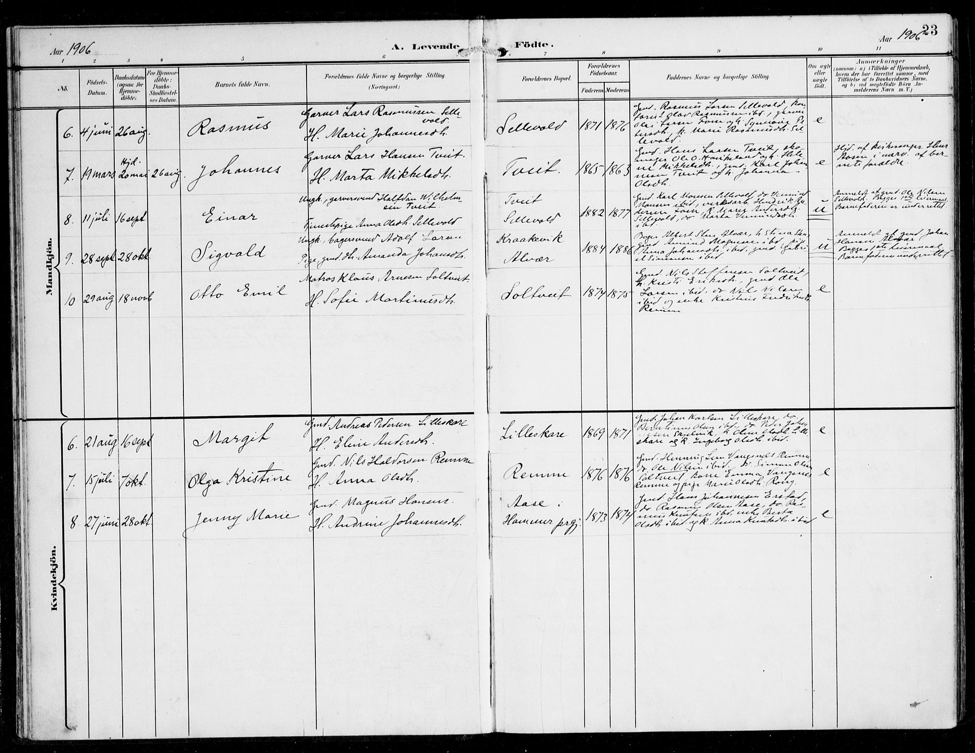 Alversund Sokneprestembete, AV/SAB-A-73901/H/Ha/Haa/Haaa/L0003: Parish register (official) no. A 3, 1897-1926, p. 23