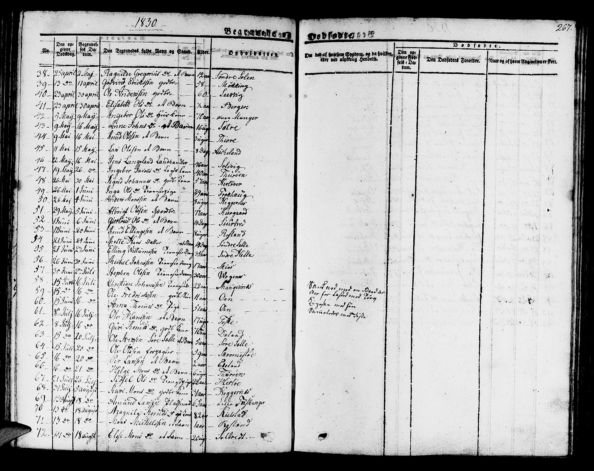 Manger sokneprestembete, SAB/A-76801/H/Haa: Parish register (official) no. A 4, 1824-1838, p. 267