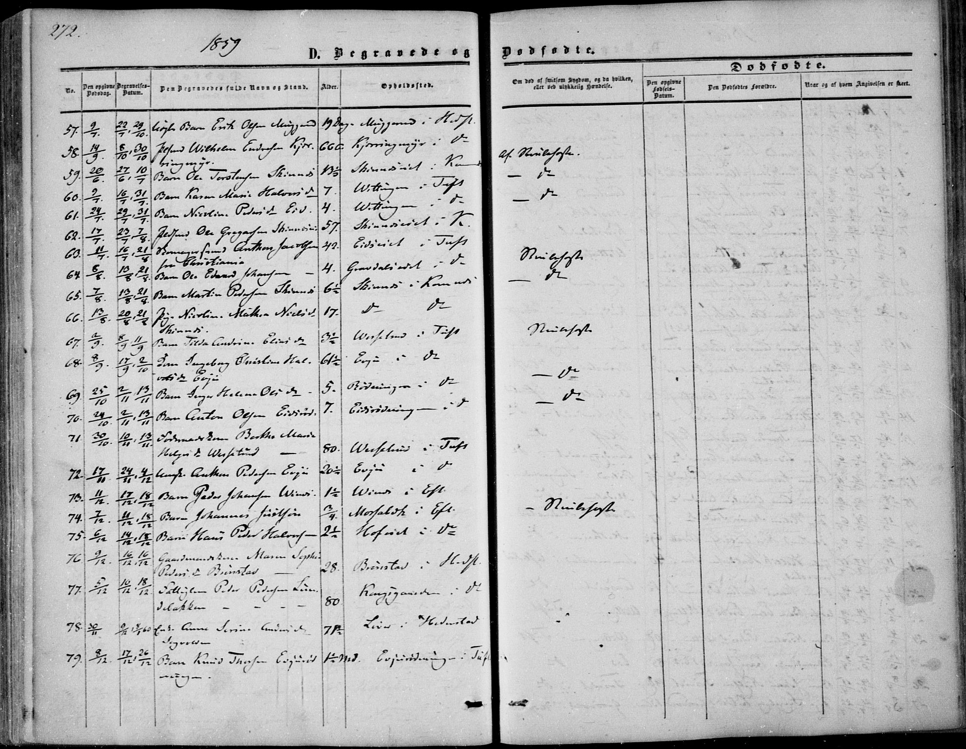 Sandsvær kirkebøker, AV/SAKO-A-244/F/Fa/L0006: Parish register (official) no. I 6, 1857-1868, p. 272