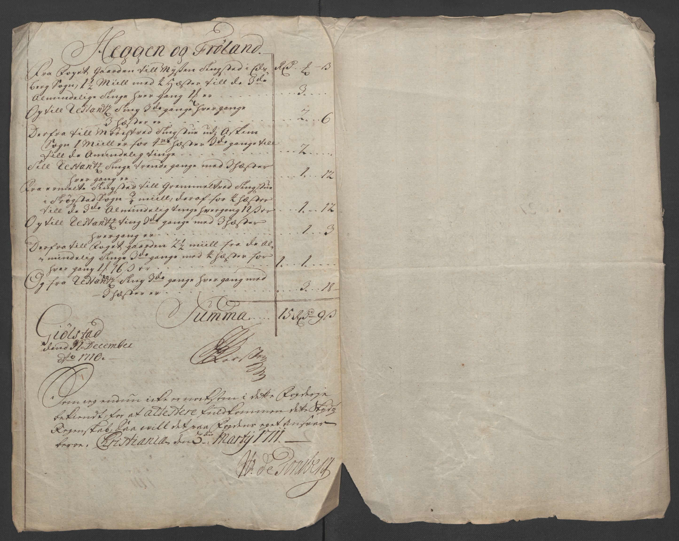 Rentekammeret inntil 1814, Reviderte regnskaper, Fogderegnskap, AV/RA-EA-4092/R07/L0302: Fogderegnskap Rakkestad, Heggen og Frøland, 1710, p. 356