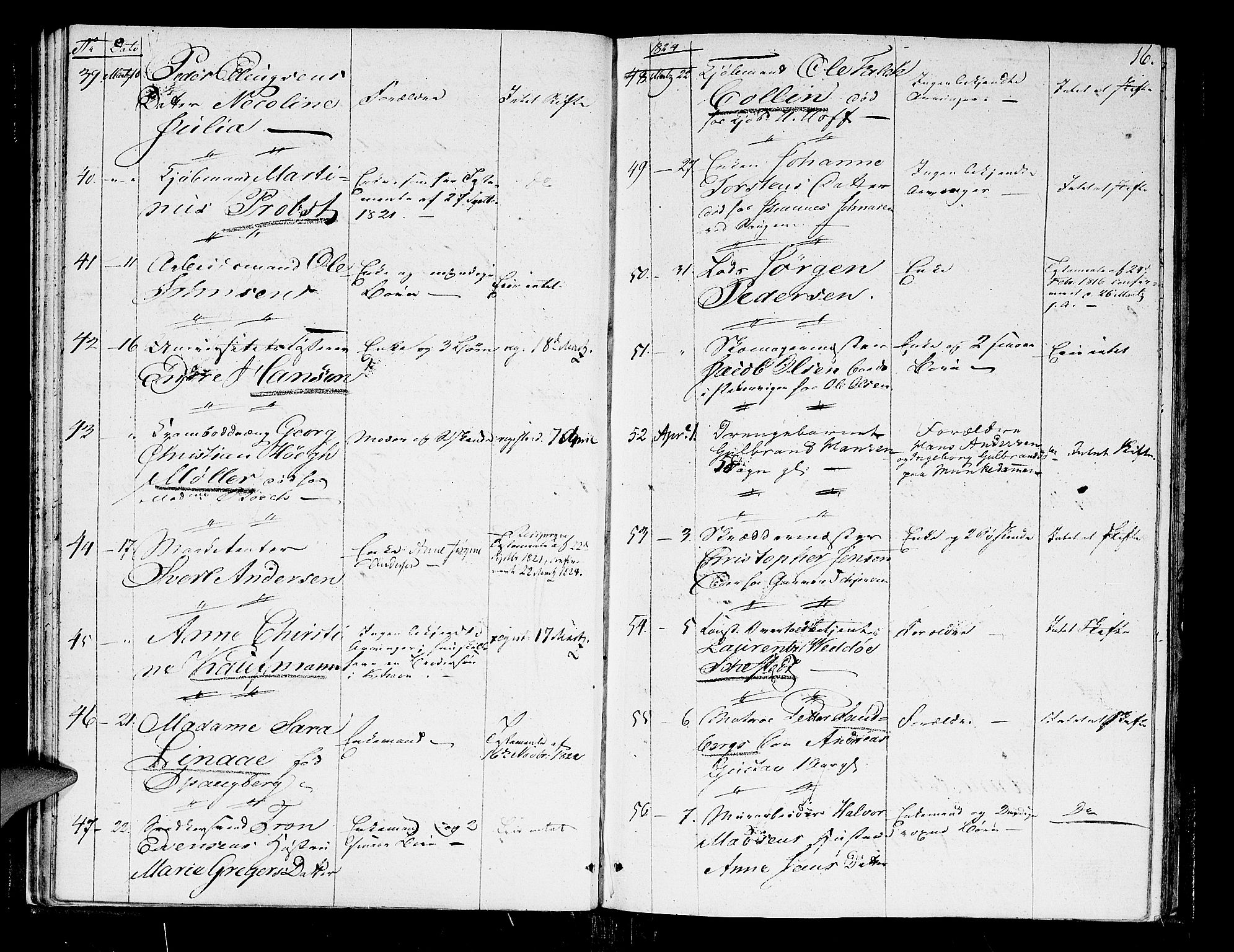 Oslo skifterett, AV/SAO-A-10383/G/Ga/Gaa/L0001: Dødsfallsprotokoll, 1822-1831, p. 15b-16a