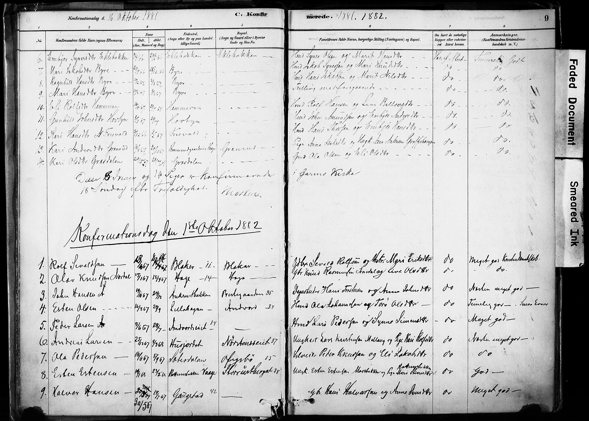 Lom prestekontor, AV/SAH-PREST-070/K/L0009: Parish register (official) no. 9, 1878-1907, p. 9