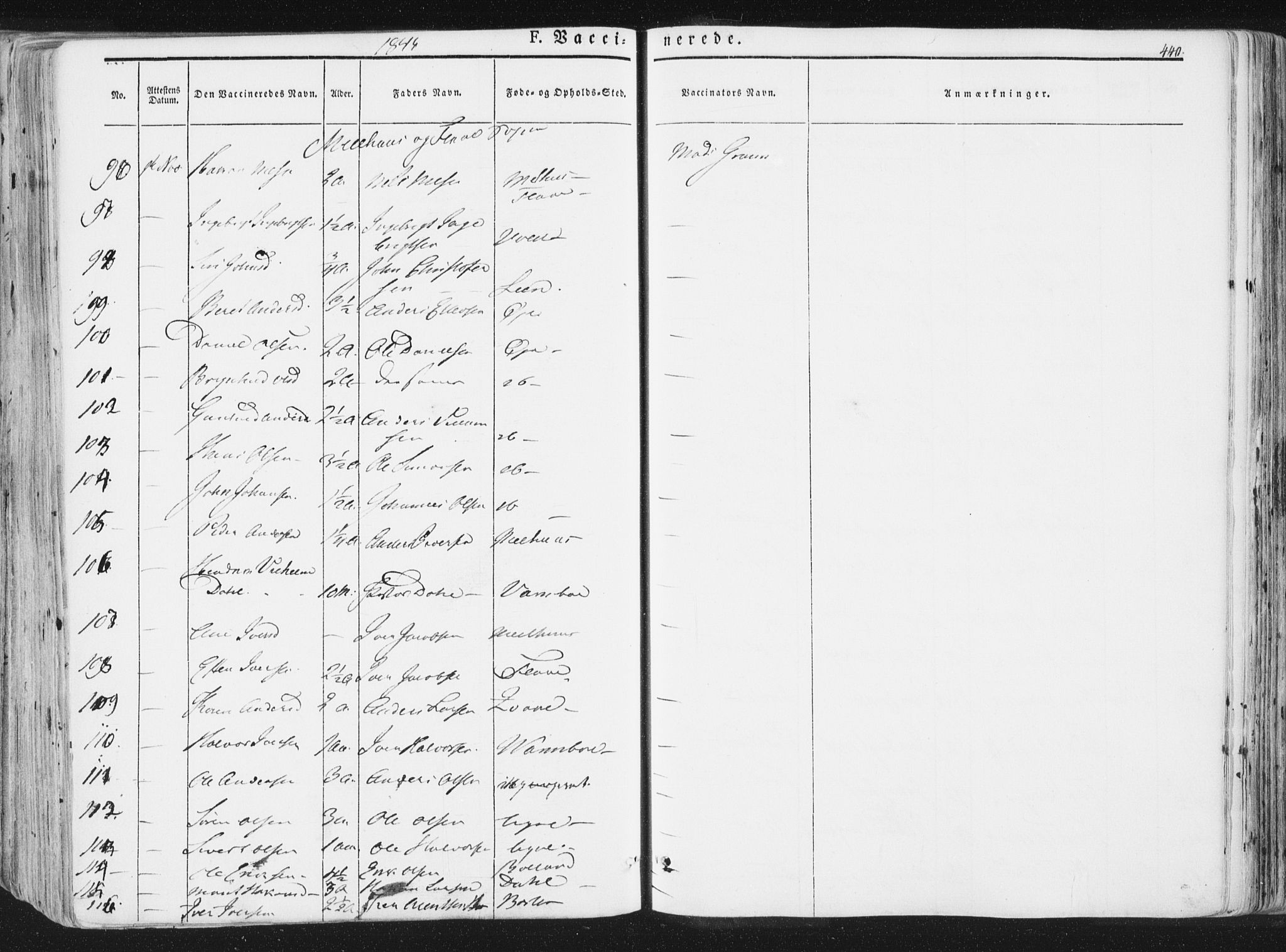 Ministerialprotokoller, klokkerbøker og fødselsregistre - Sør-Trøndelag, SAT/A-1456/691/L1074: Parish register (official) no. 691A06, 1842-1852, p. 440