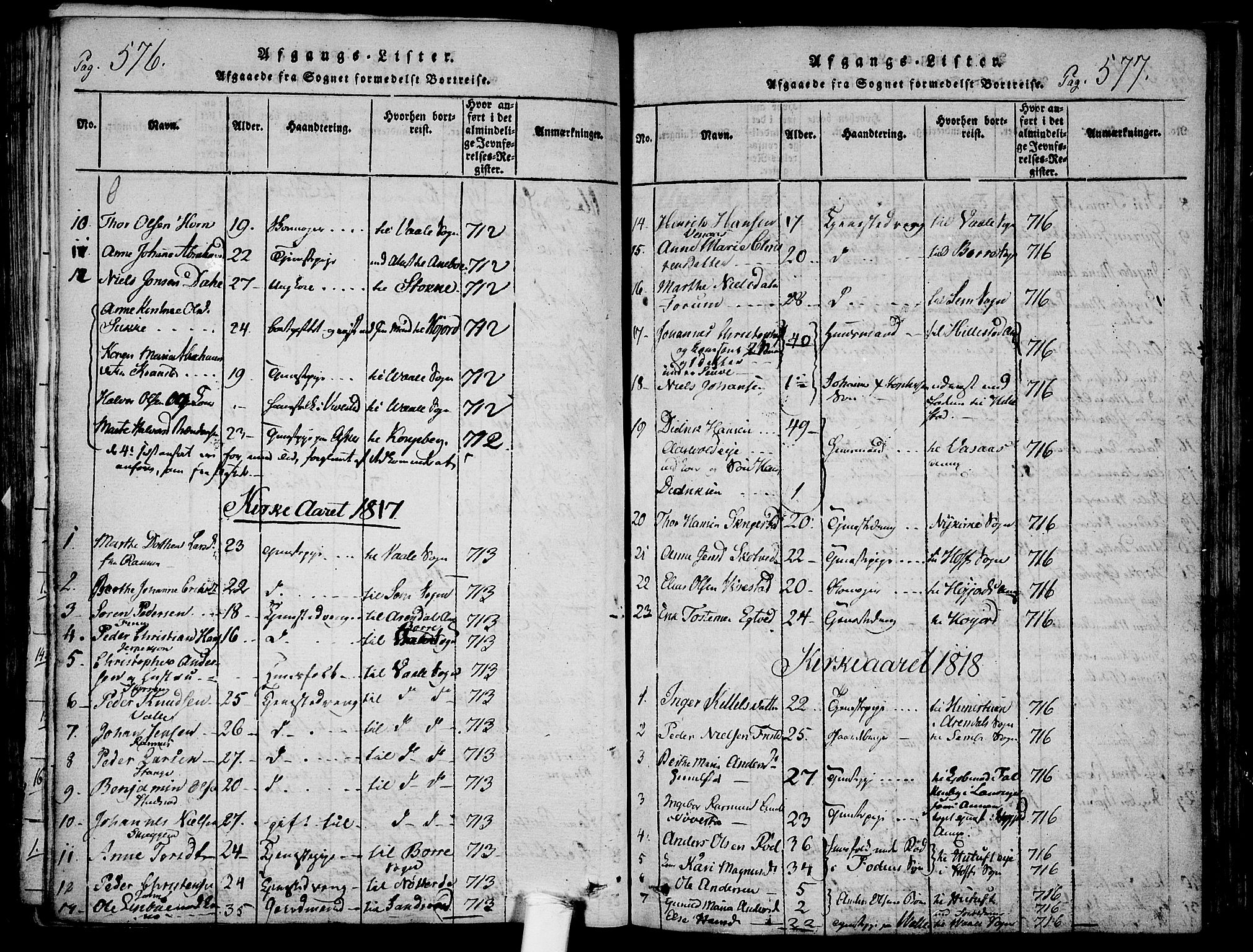 Ramnes kirkebøker, AV/SAKO-A-314/F/Fa/L0004: Parish register (official) no. I 4, 1813-1840, p. 576-577