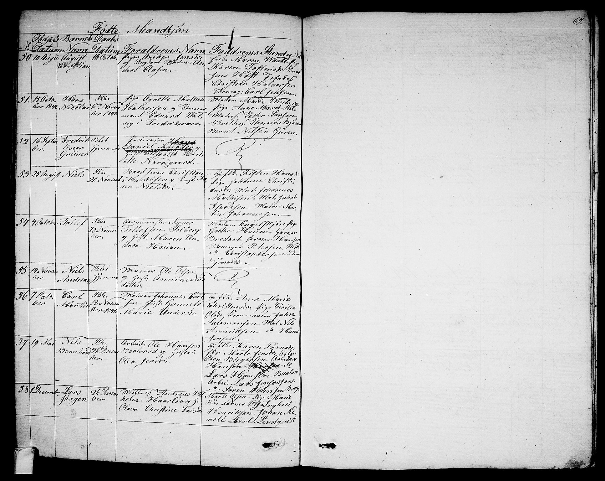 Larvik kirkebøker, SAKO/A-352/G/Ga/L0003a: Parish register (copy) no. I 3A, 1830-1870, p. 67