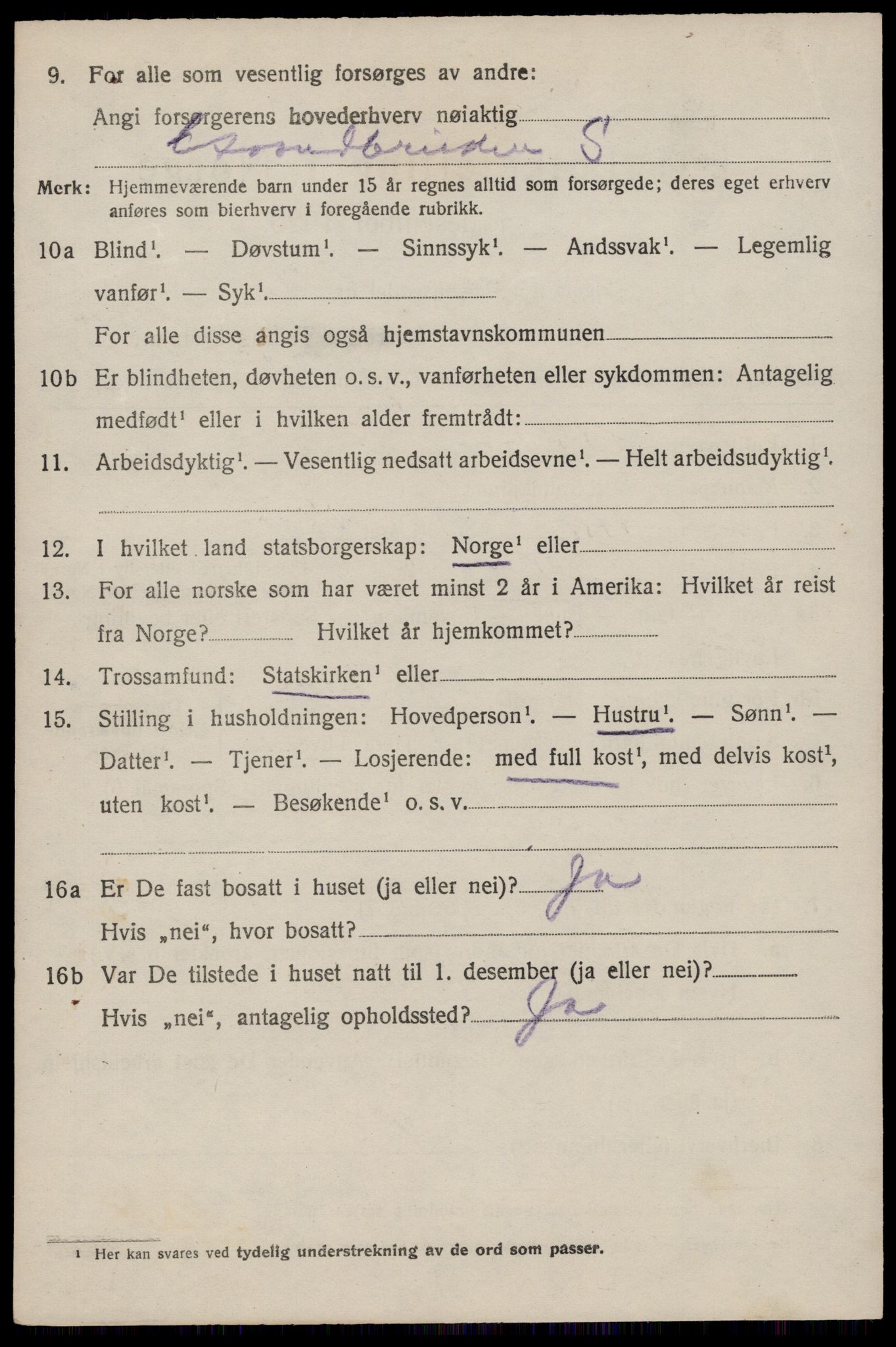 SAST, 1920 census for Skåre, 1920, p. 2693