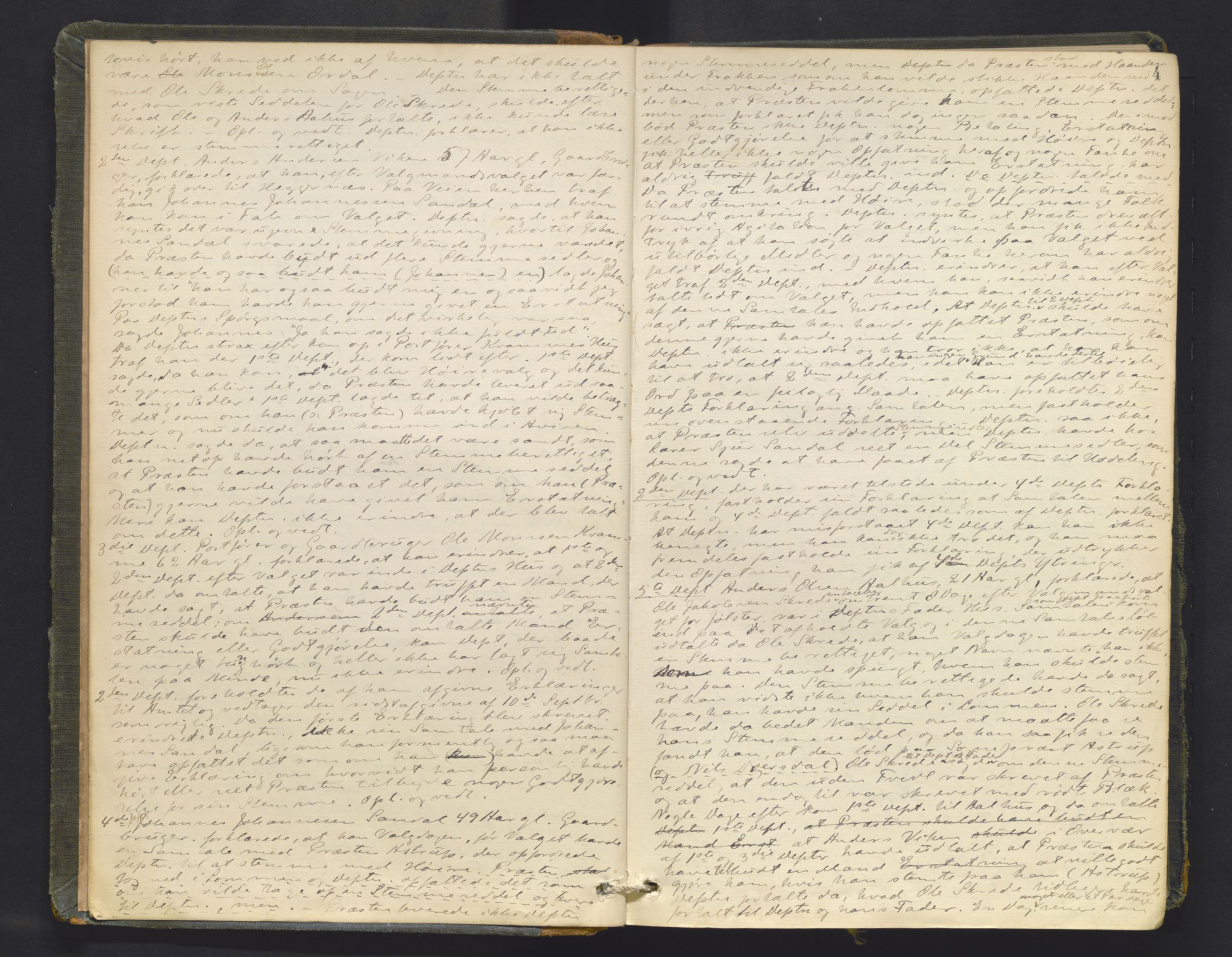 Sunnfjord tingrett, AV/SAB-A-3201/1/F/Fb/Fba/L0053: Ekstrarettsprotokoll, 1888-1897, p. 3b-4a