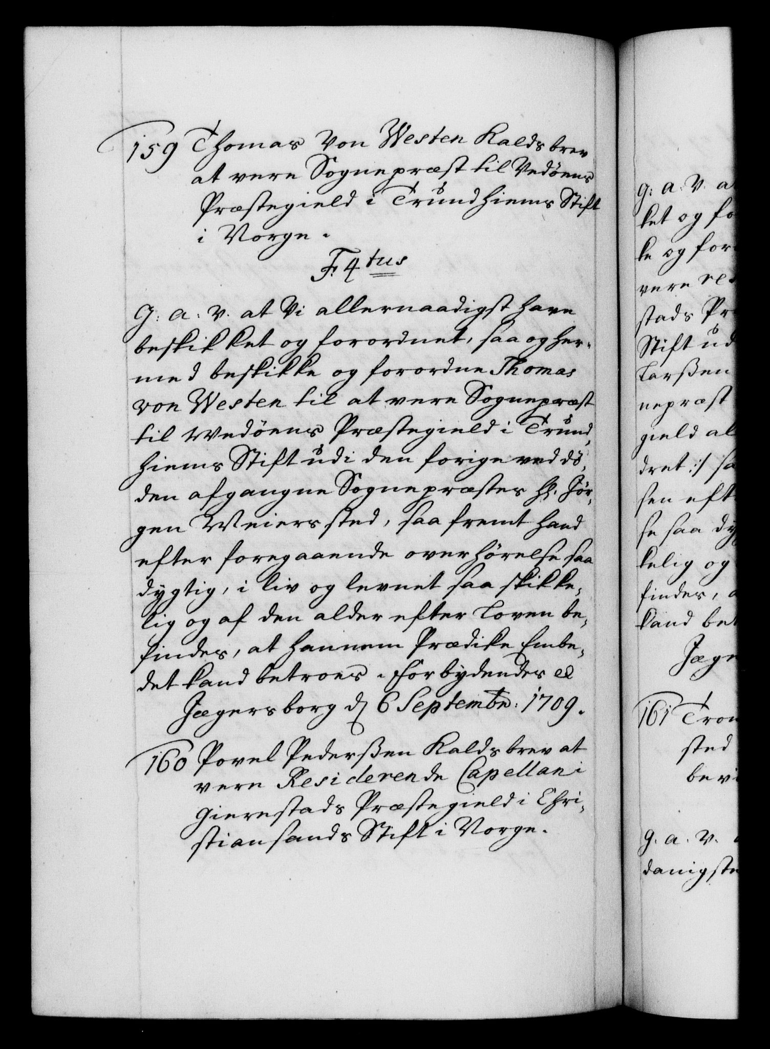 Danske Kanselli 1572-1799, RA/EA-3023/F/Fc/Fca/Fcaa/L0020: Norske registre, 1708-1711, p. 272b