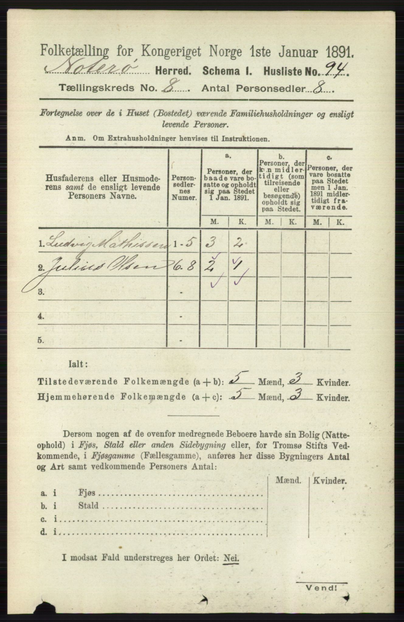 RA, 1891 census for 0722 Nøtterøy, 1891, p. 3844