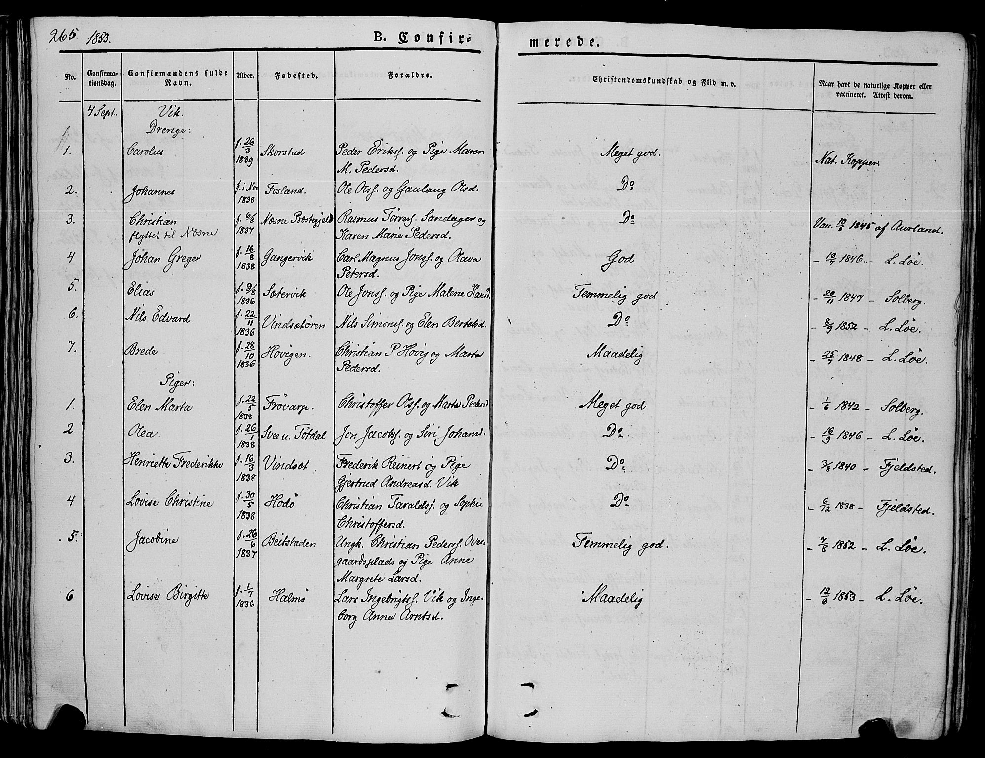 Ministerialprotokoller, klokkerbøker og fødselsregistre - Nord-Trøndelag, SAT/A-1458/773/L0614: Parish register (official) no. 773A05, 1831-1856, p. 265