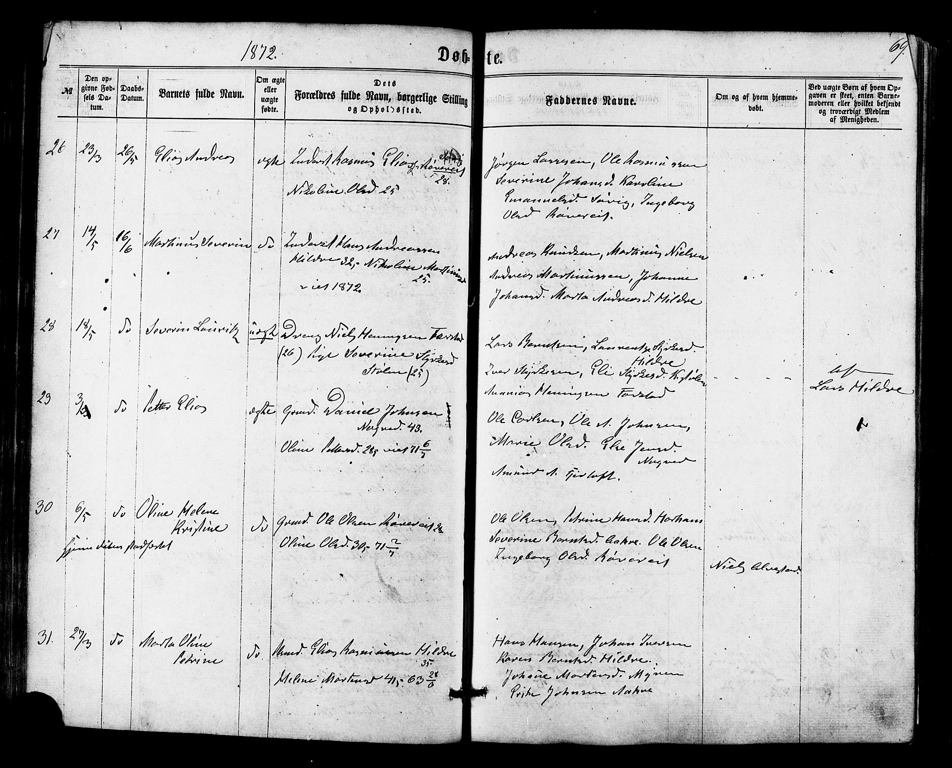 Ministerialprotokoller, klokkerbøker og fødselsregistre - Møre og Romsdal, SAT/A-1454/536/L0498: Parish register (official) no. 536A07, 1862-1875, p. 69