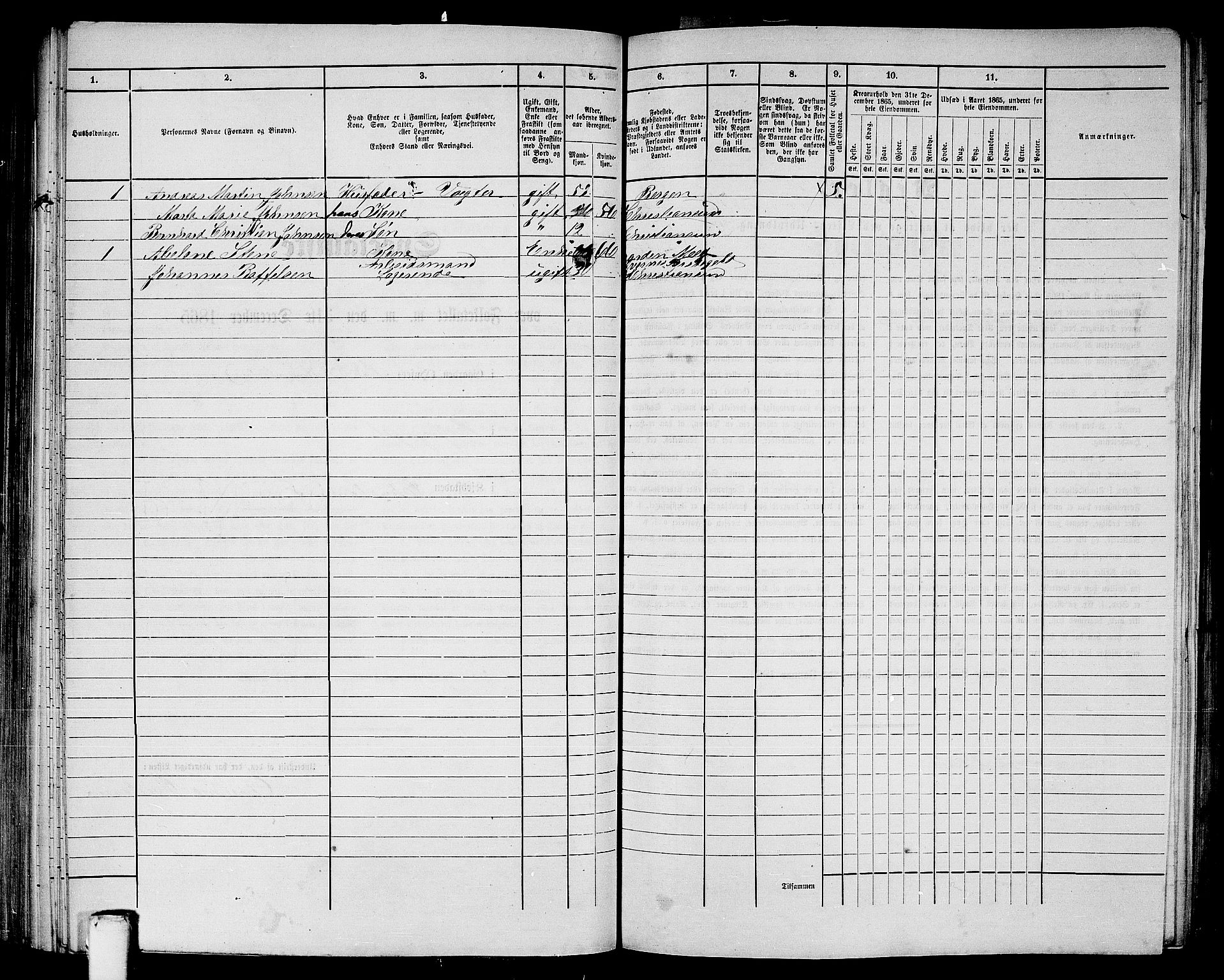 RA, 1865 census for Kristiansund/Kristiansund, 1865, p. 169