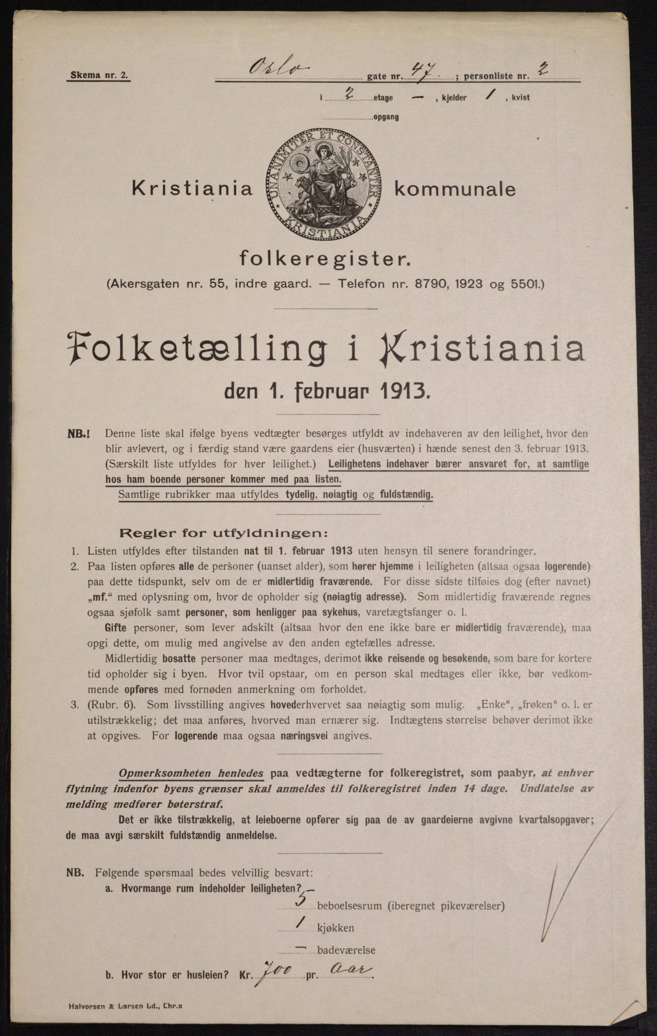 OBA, Municipal Census 1913 for Kristiania, 1913, p. 77530