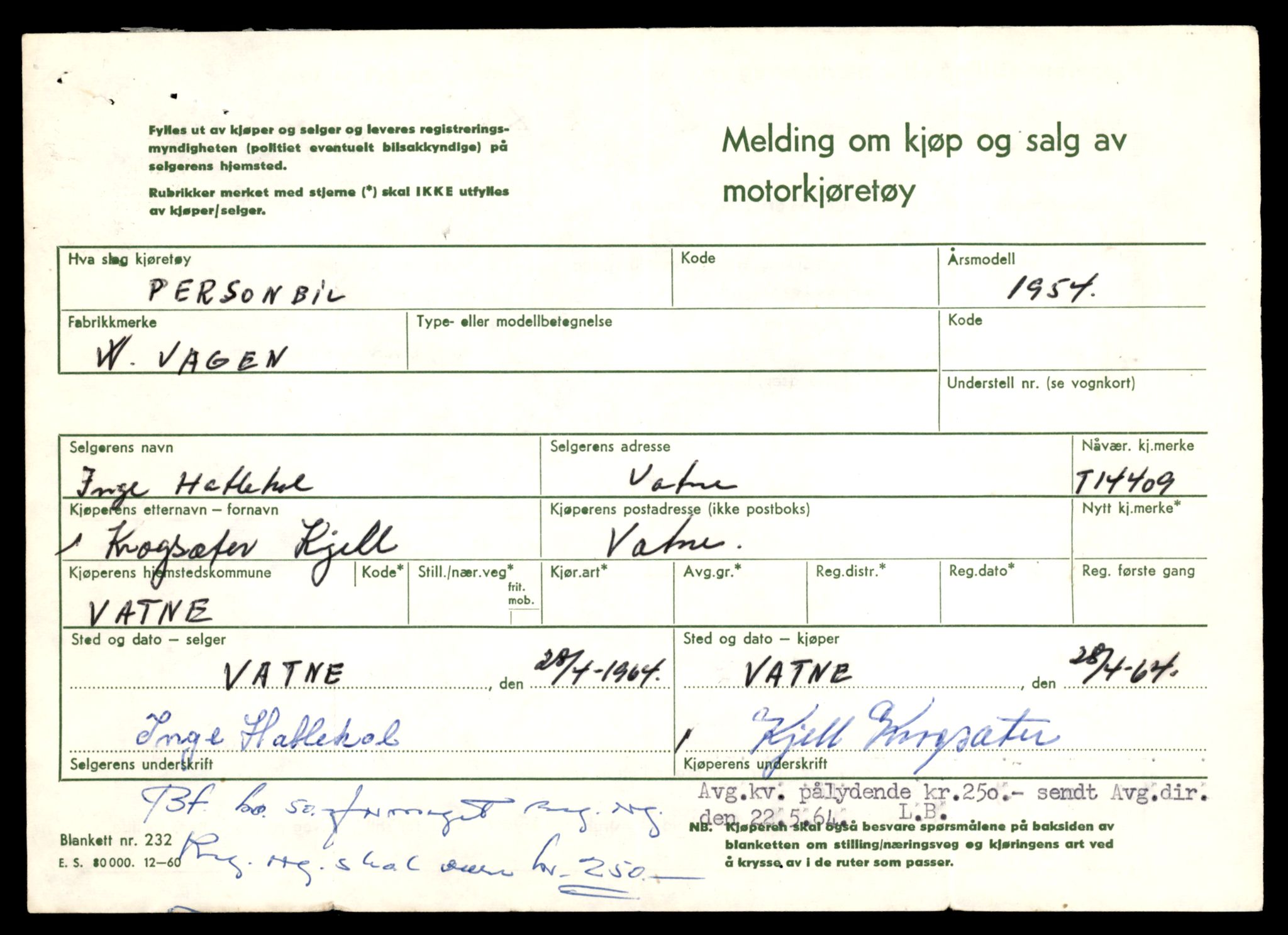 Møre og Romsdal vegkontor - Ålesund trafikkstasjon, AV/SAT-A-4099/F/Fe/L0045: Registreringskort for kjøretøy T 14320 - T 14444, 1927-1998, p. 2275