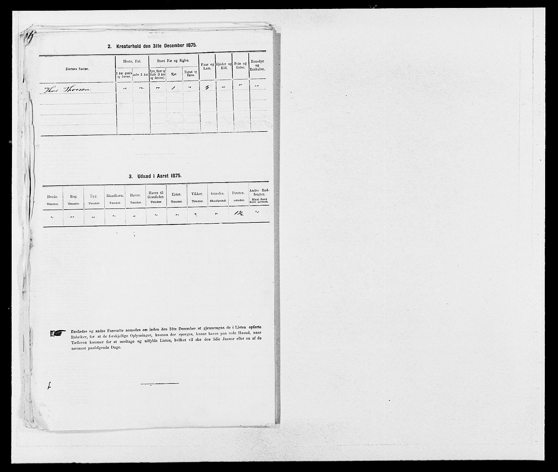 SAB, 1875 census for 1223P Tysnes, 1875, p. 1280