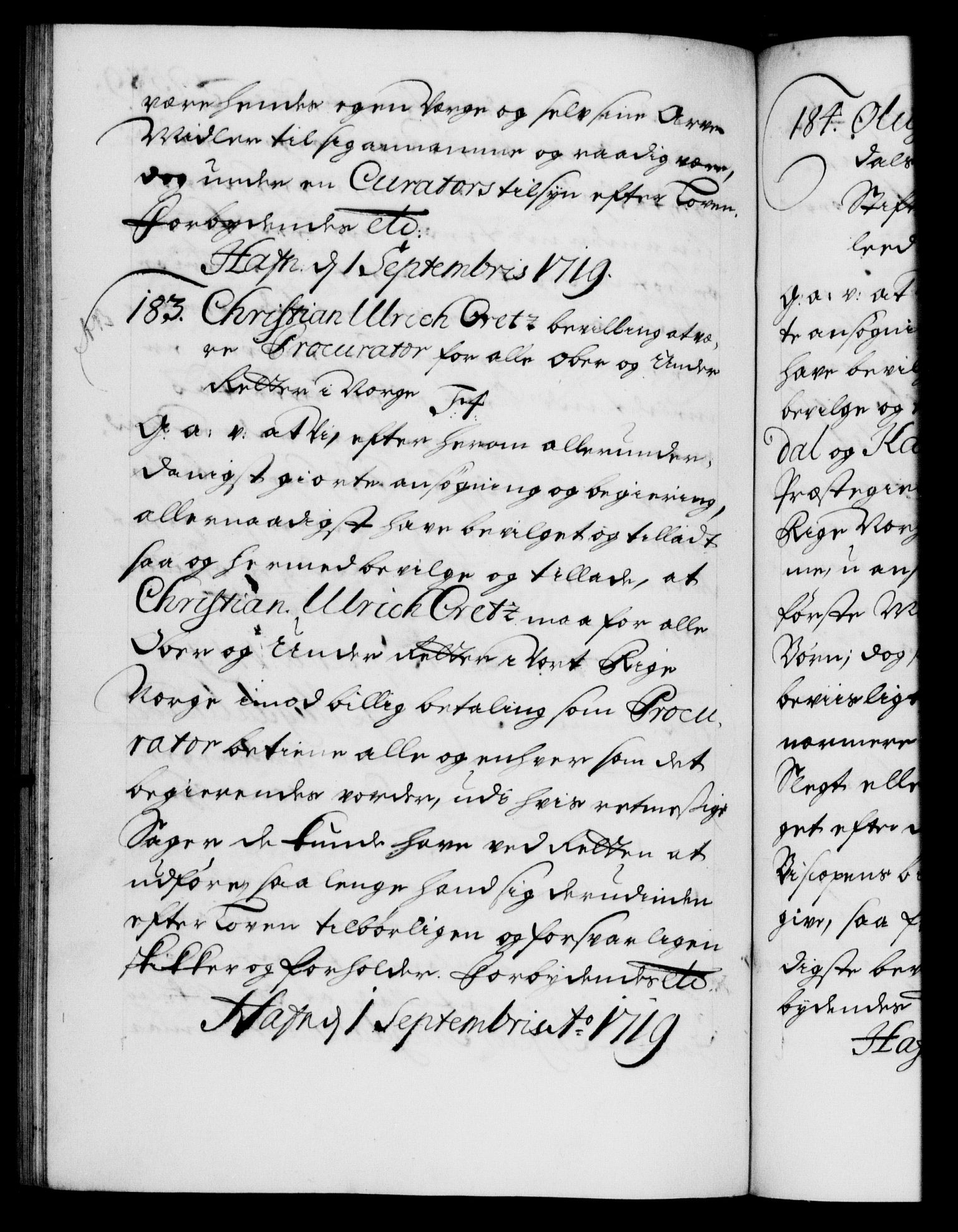 Danske Kanselli 1572-1799, AV/RA-EA-3023/F/Fc/Fca/Fcaa/L0022: Norske registre, 1716-1719, p. 589b