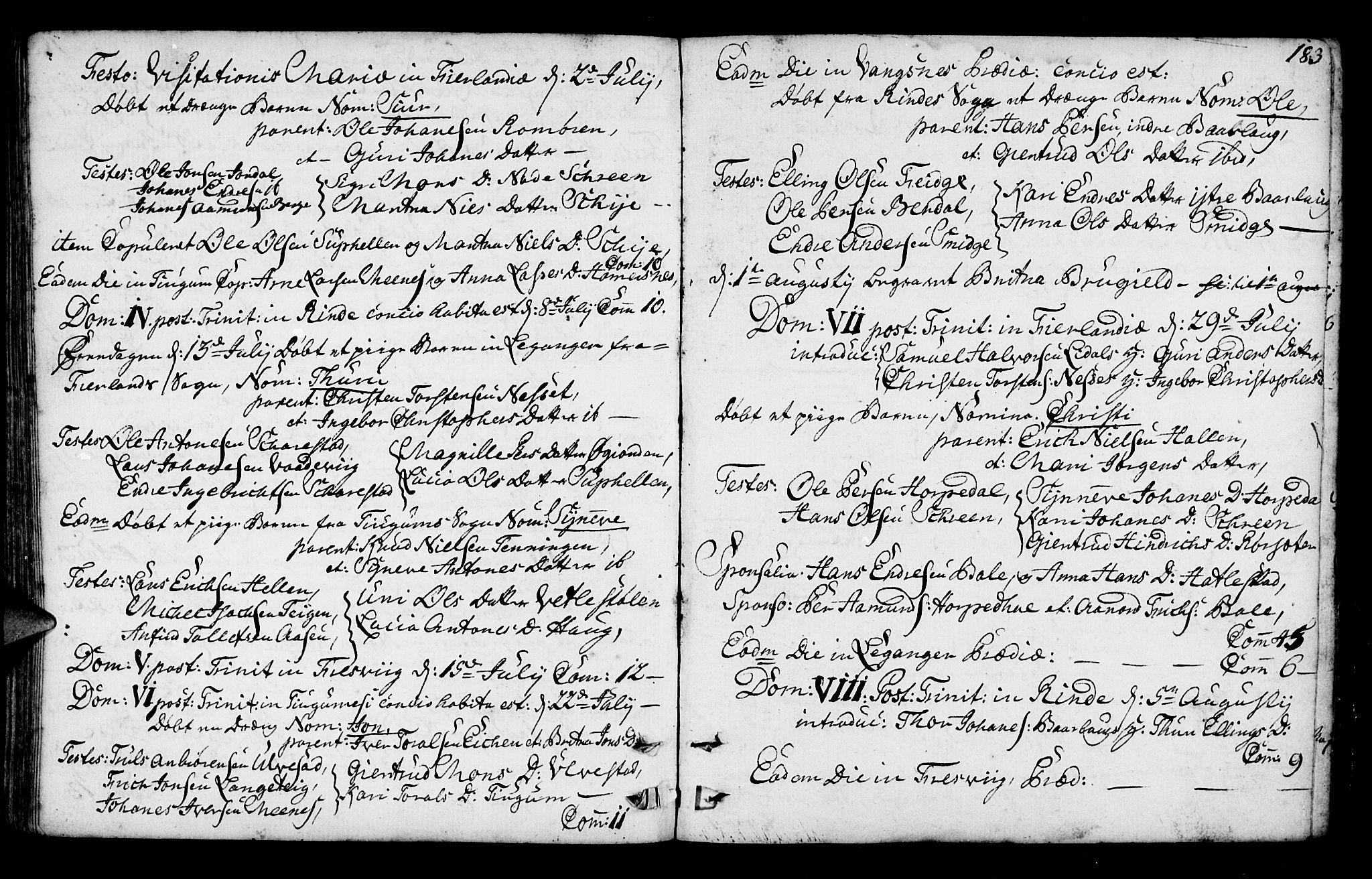 Leikanger sokneprestembete, SAB/A-81001: Parish register (official) no. A 3, 1756-1770, p. 183