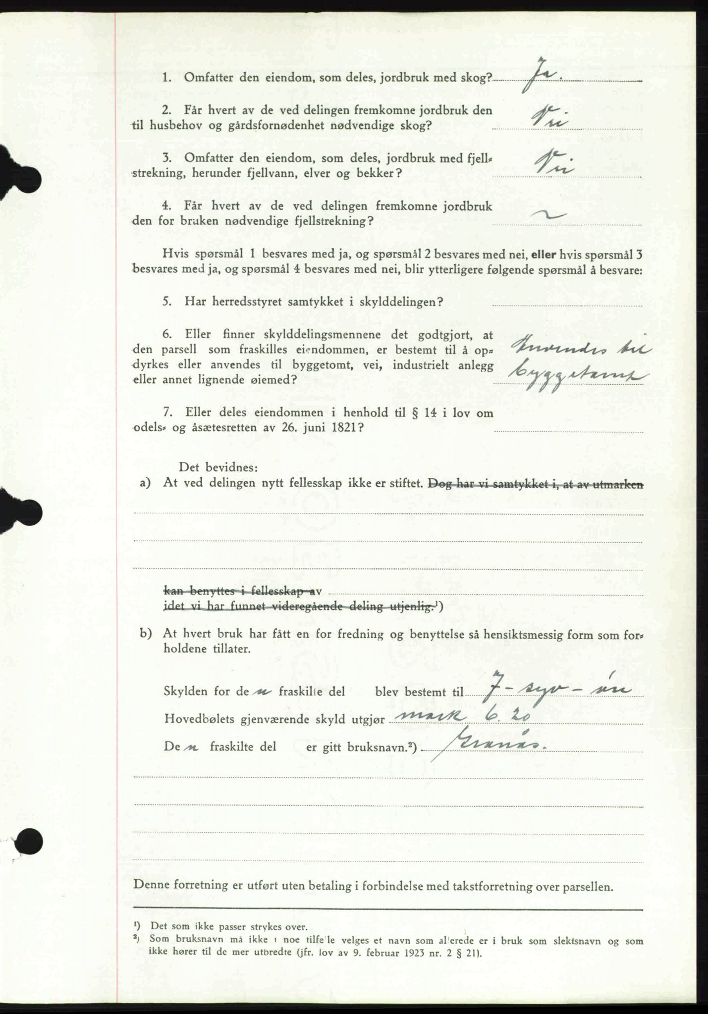 Toten tingrett, SAH/TING-006/H/Hb/Hbc/L0006: Mortgage book no. Hbc-06, 1939-1939, Diary no: : 1287/1939