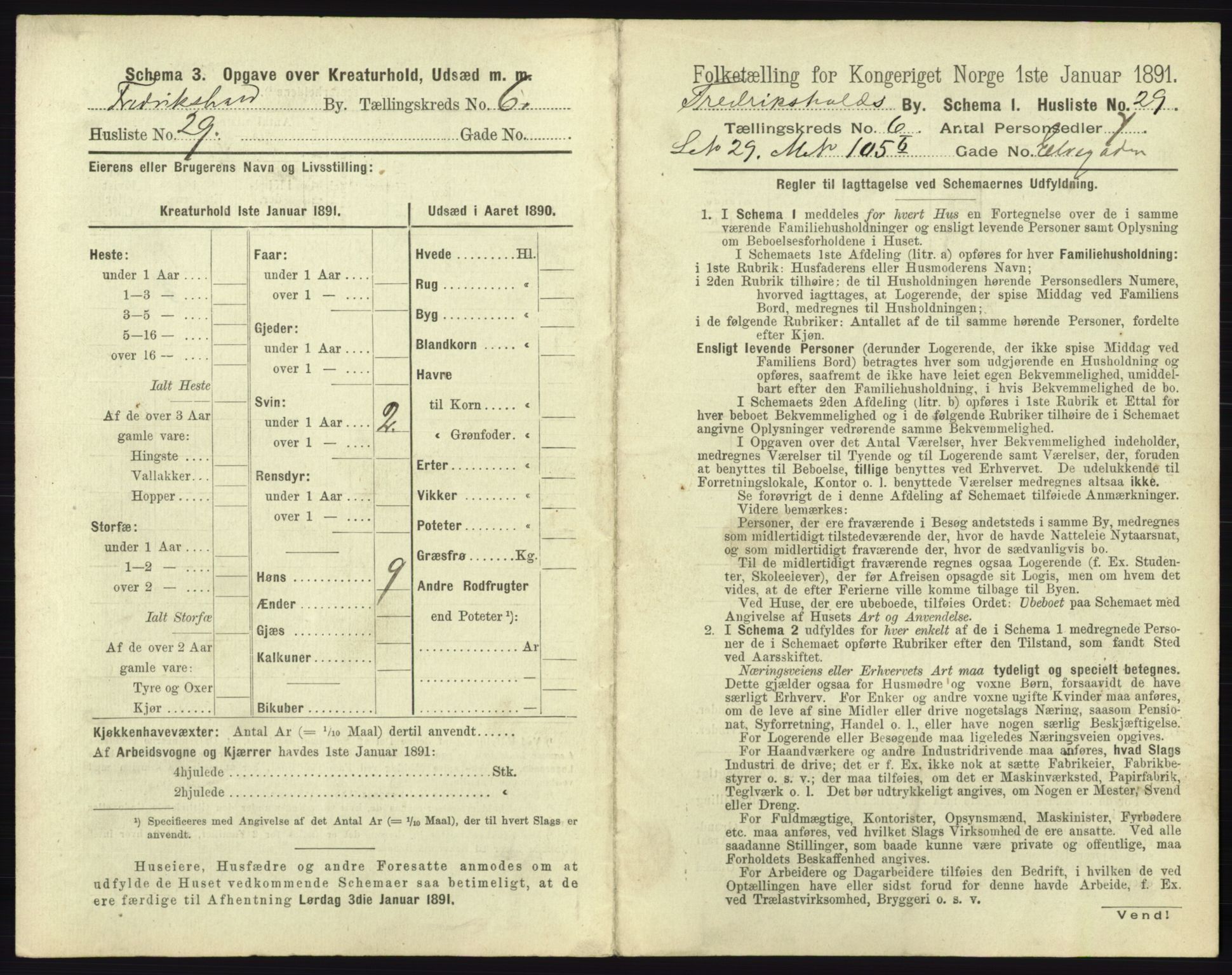 RA, 1891 census for 0101 Fredrikshald, 1891, p. 638