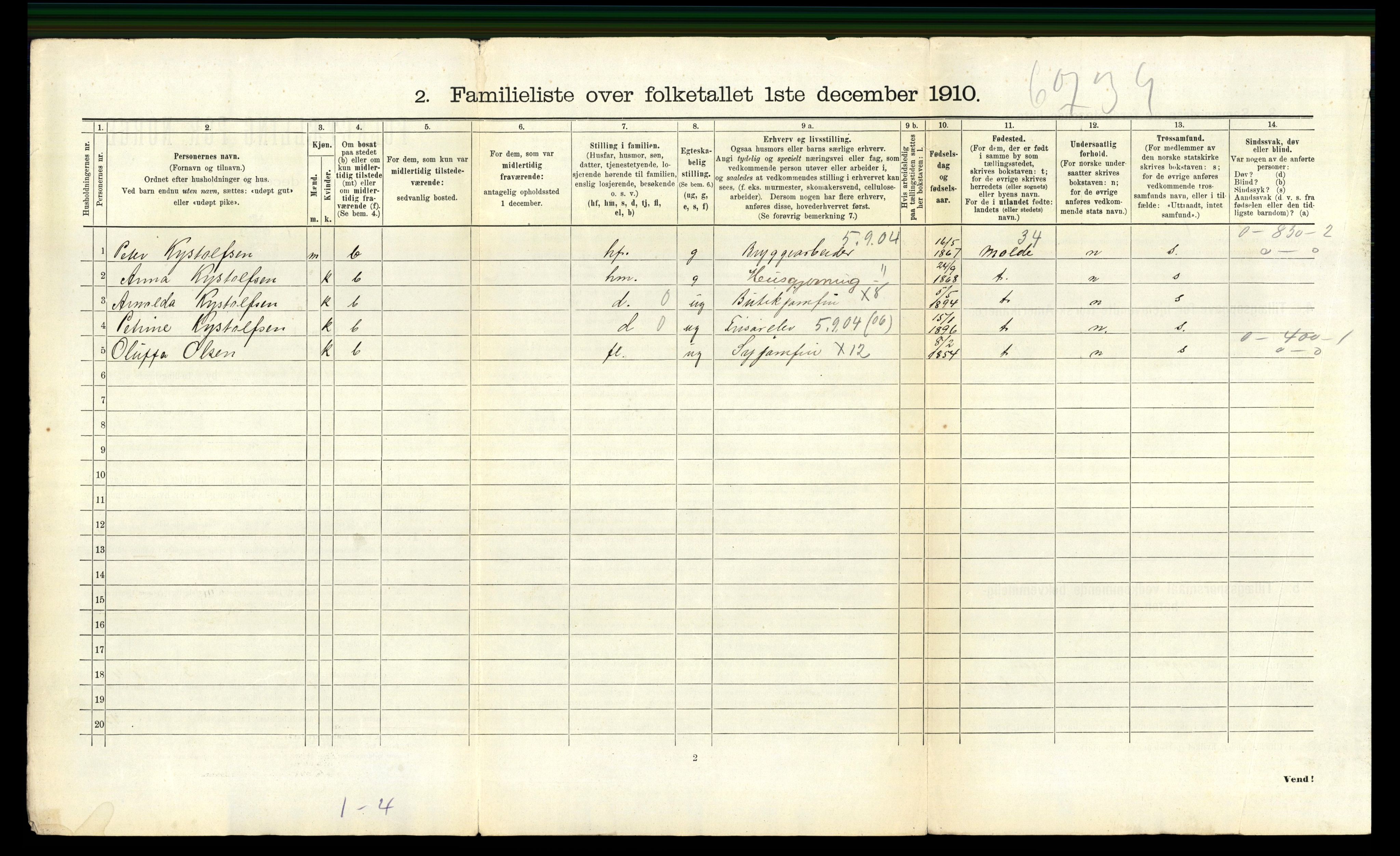 RA, 1910 census for Ålesund, 1910, p. 4014