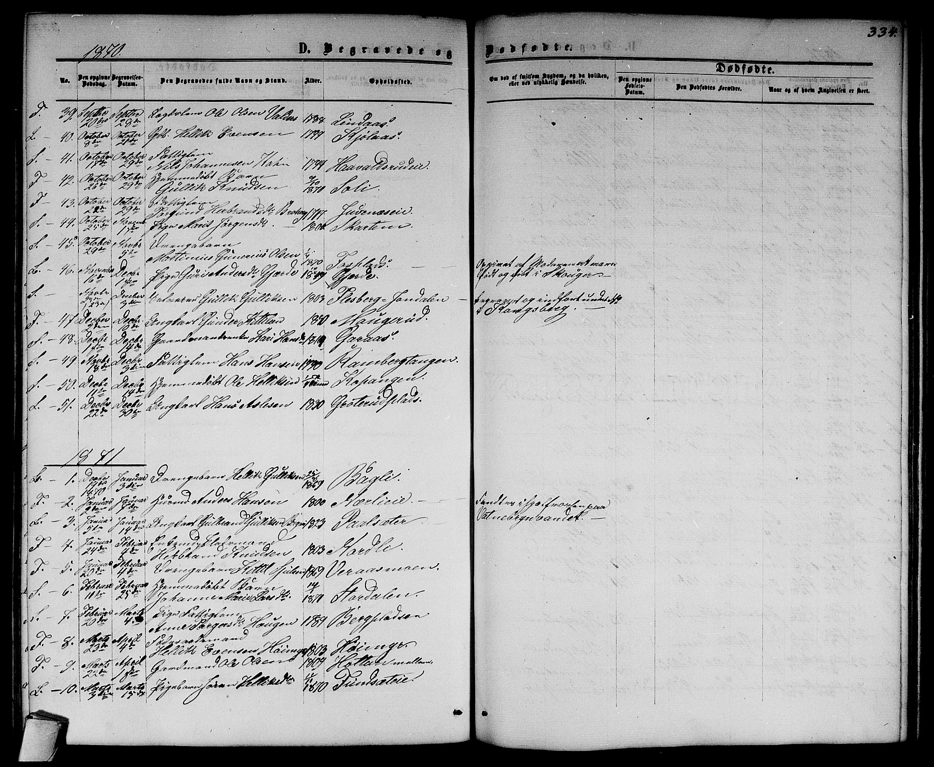 Flesberg kirkebøker, SAKO/A-18/G/Ga/L0003: Parish register (copy) no. I 3, 1861-1889, p. 334