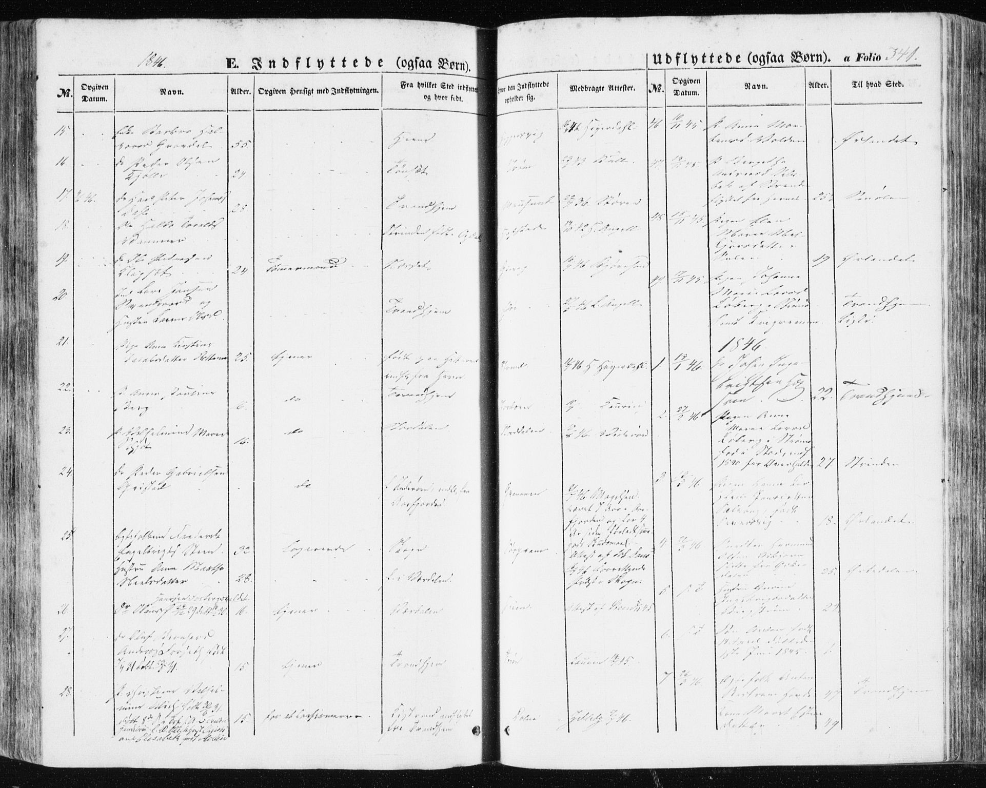 Ministerialprotokoller, klokkerbøker og fødselsregistre - Sør-Trøndelag, AV/SAT-A-1456/634/L0529: Parish register (official) no. 634A05, 1843-1851, p. 341