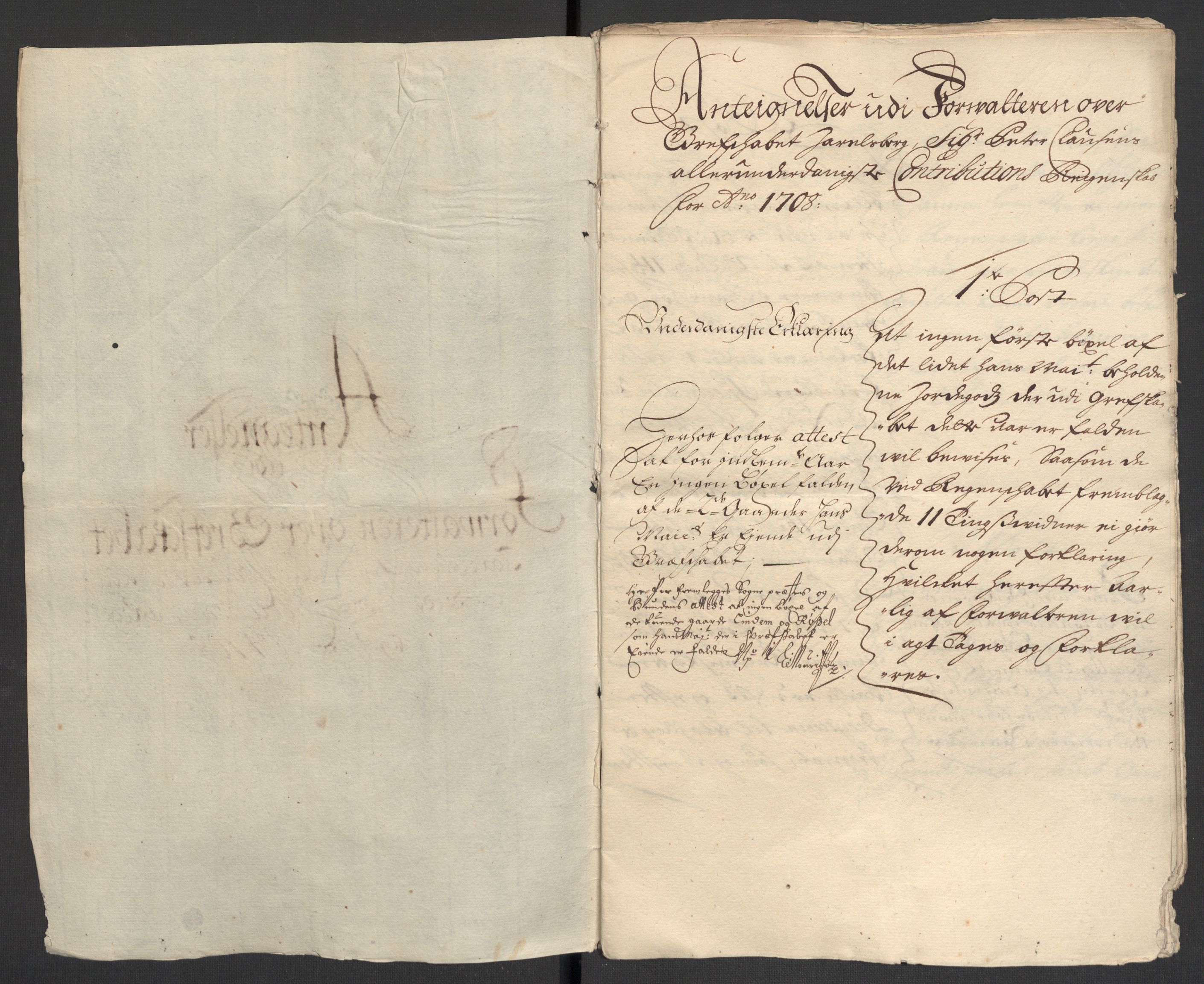 Rentekammeret inntil 1814, Reviderte regnskaper, Fogderegnskap, RA/EA-4092/R32/L1873: Fogderegnskap Jarlsberg grevskap, 1708, p. 270