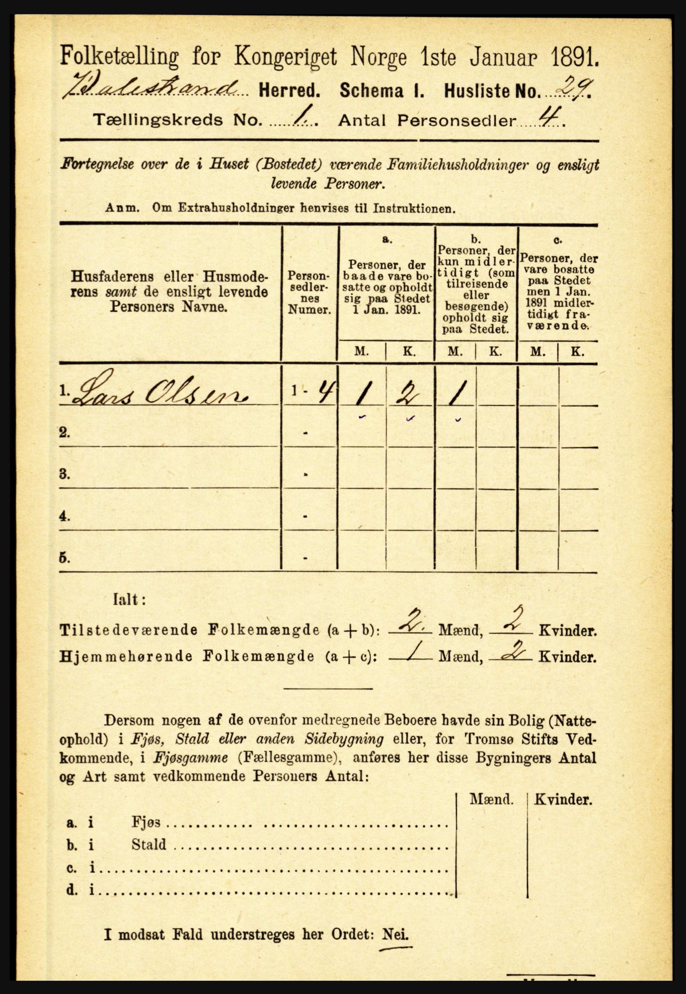 RA, 1891 census for 1418 Balestrand, 1891, p. 59