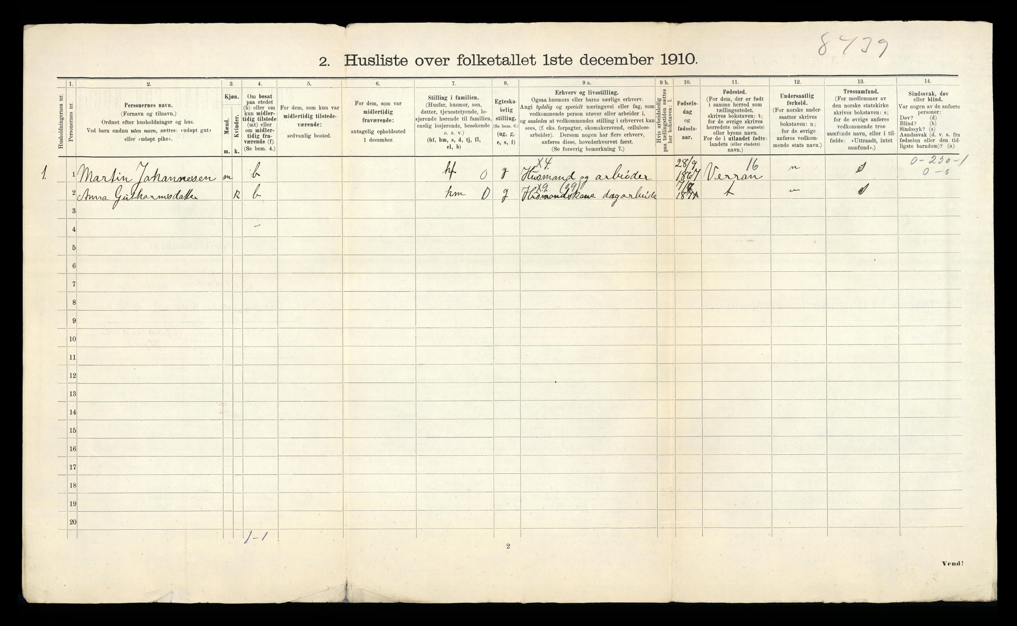 RA, 1910 census for Beitstad, 1910, p. 42