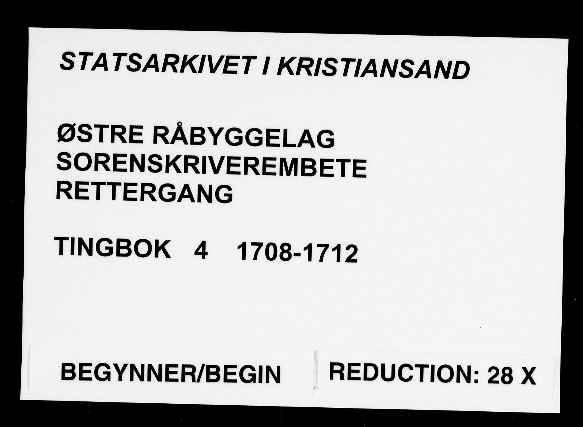 Østre Råbyggelag sorenskriveri, AV/SAK-1221-0016/F/Fa/L0005: Tingbok nr 4, 1708-1712