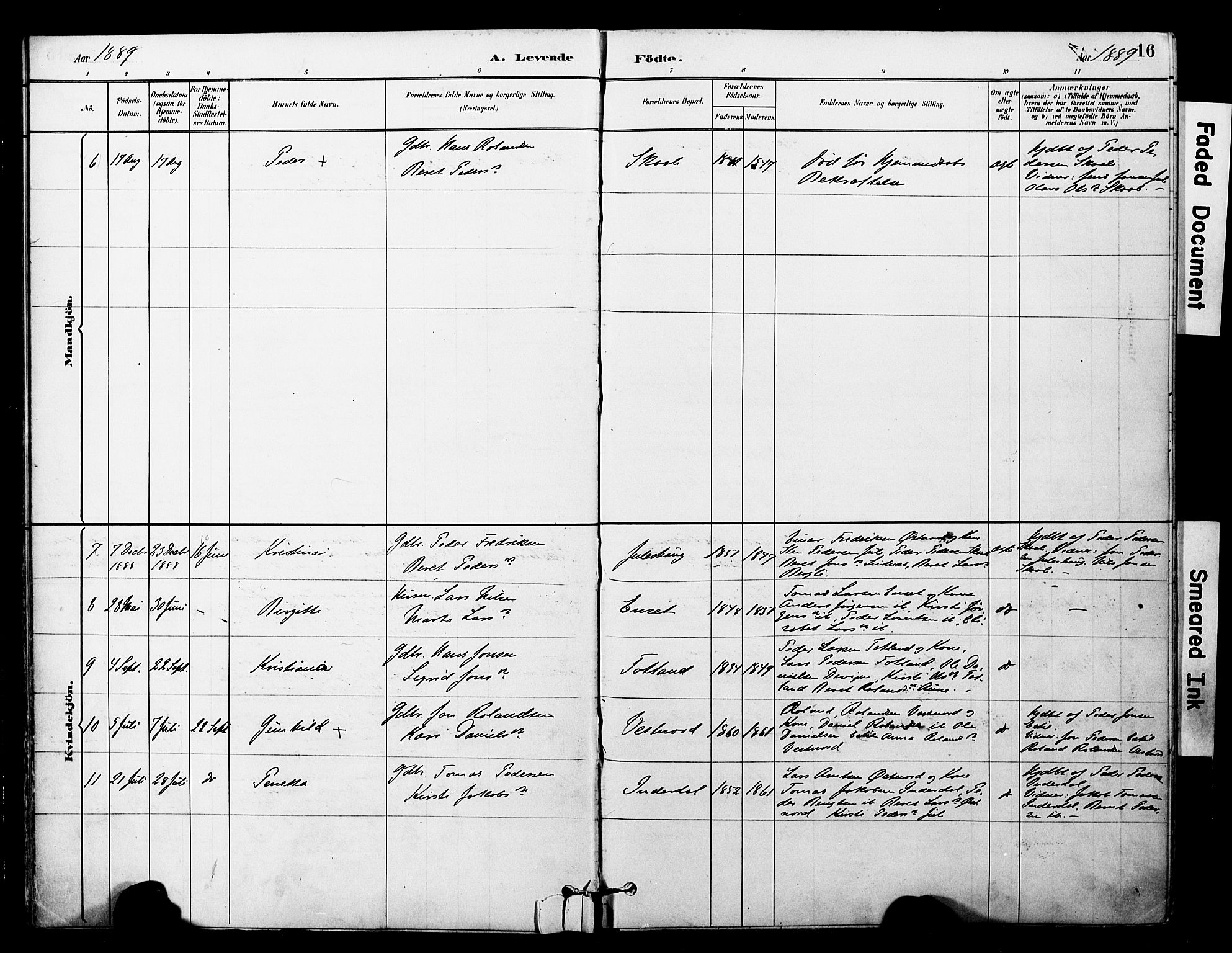 Ministerialprotokoller, klokkerbøker og fødselsregistre - Nord-Trøndelag, SAT/A-1458/757/L0505: Parish register (official) no. 757A01, 1882-1904, p. 16