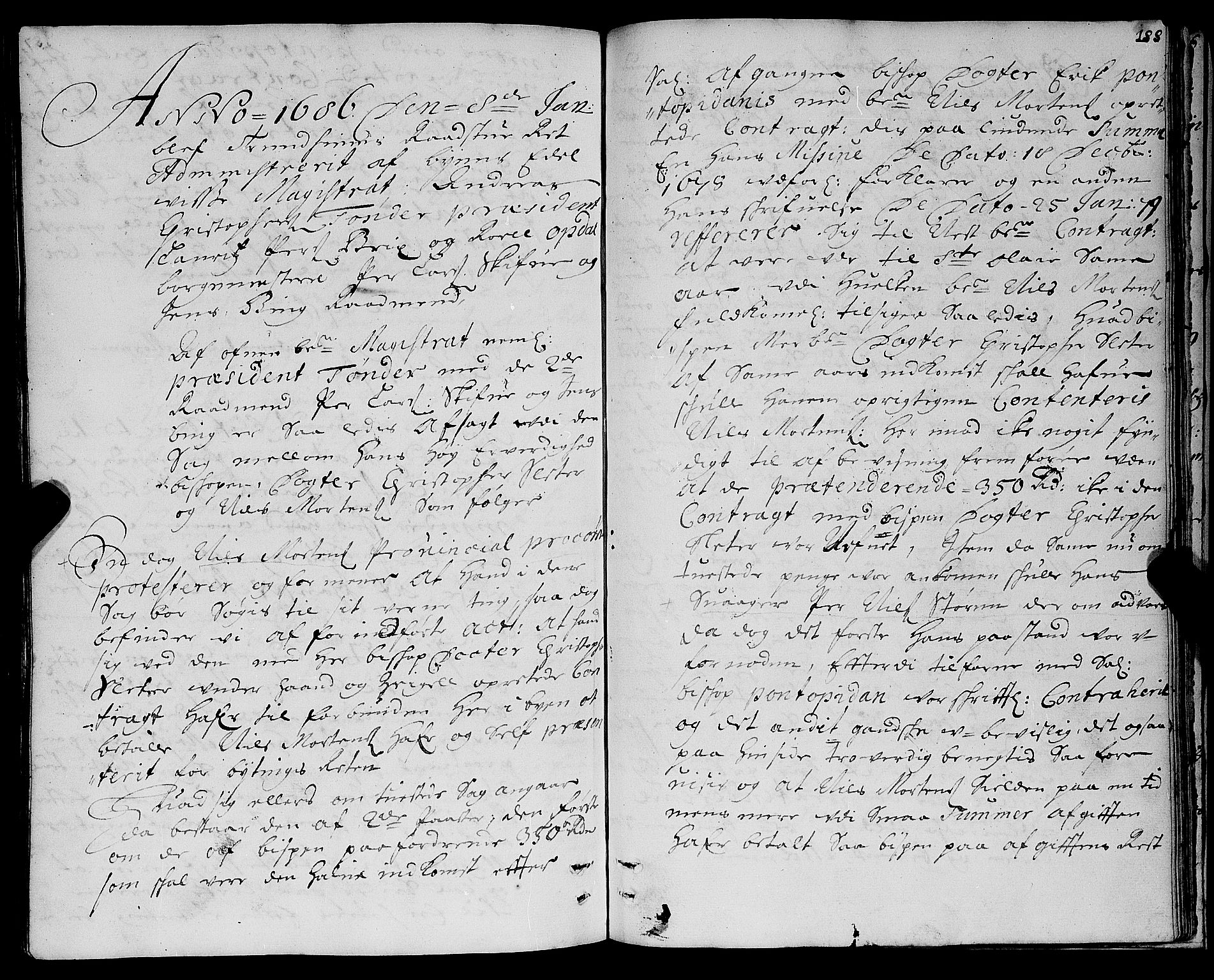 Trondheim magistrat, SAT/A-4372/A/Aa/L0003: Rådstueprotokoller, 1683-1686, p. 188