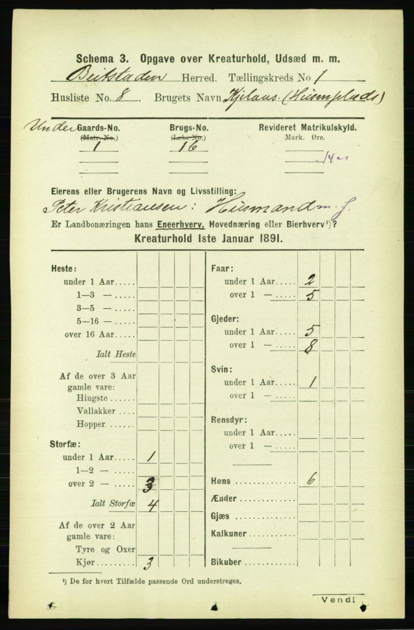 RA, 1891 census for 1727 Beitstad, 1891, p. 5663