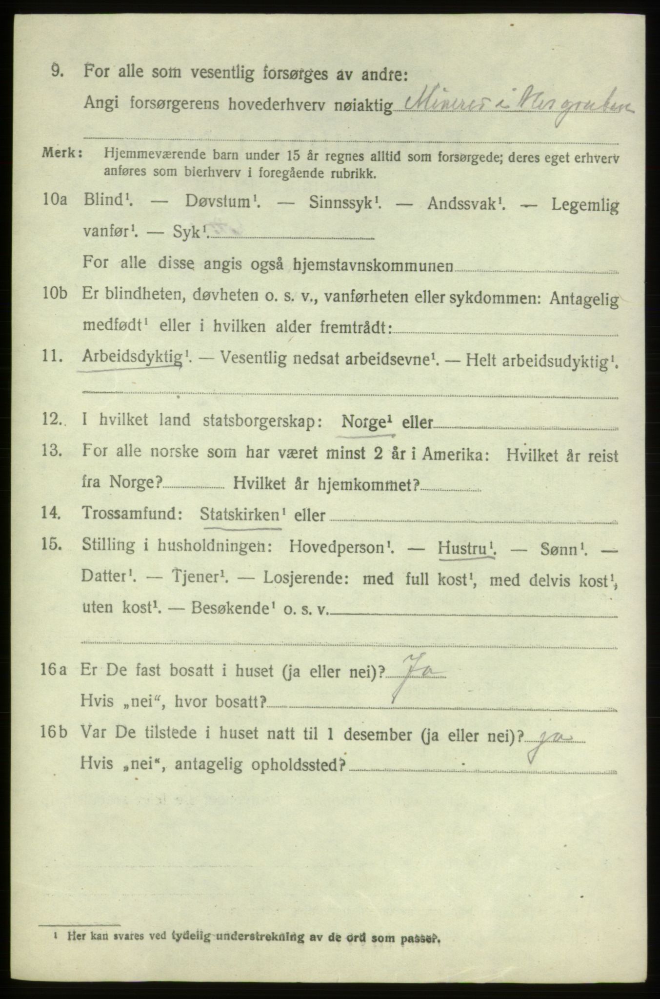 SAB, 1920 census for Stord, 1920, p. 4836