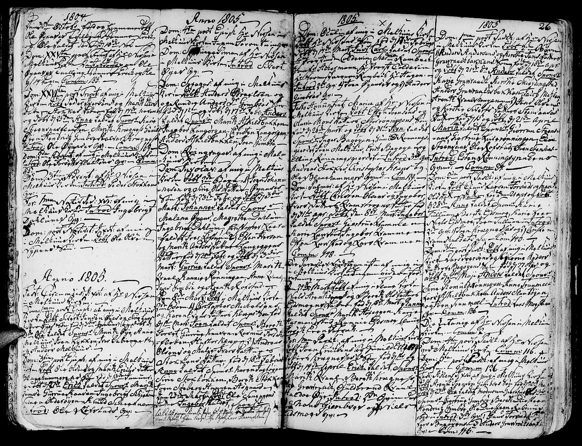 Ministerialprotokoller, klokkerbøker og fødselsregistre - Sør-Trøndelag, AV/SAT-A-1456/691/L1061: Parish register (official) no. 691A02 /1, 1768-1815, p. 26