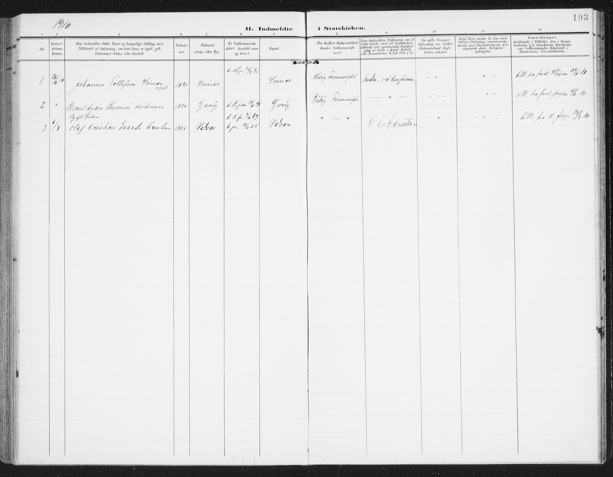 Ministerialprotokoller, klokkerbøker og fødselsregistre - Nordland, AV/SAT-A-1459/841/L0612: Parish register (official) no. 841A15, 1902-1910, p. 193