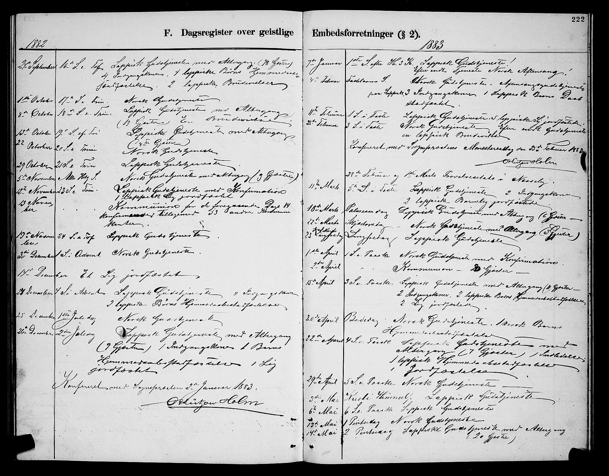 Nesseby sokneprestkontor, SATØ/S-1330/H/Hb/L0004klokker: Parish register (copy) no. 4, 1877-1884, p. 222