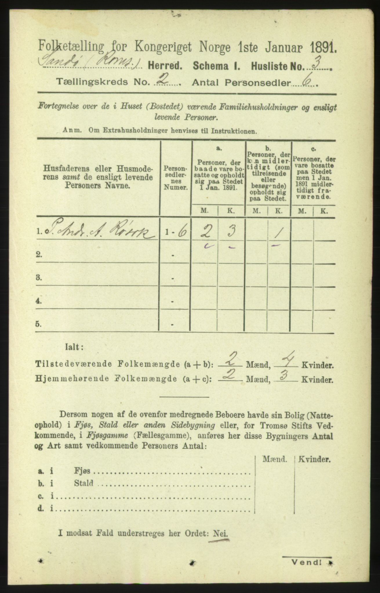 RA, 1891 census for 1546 Sandøy, 1891, p. 470