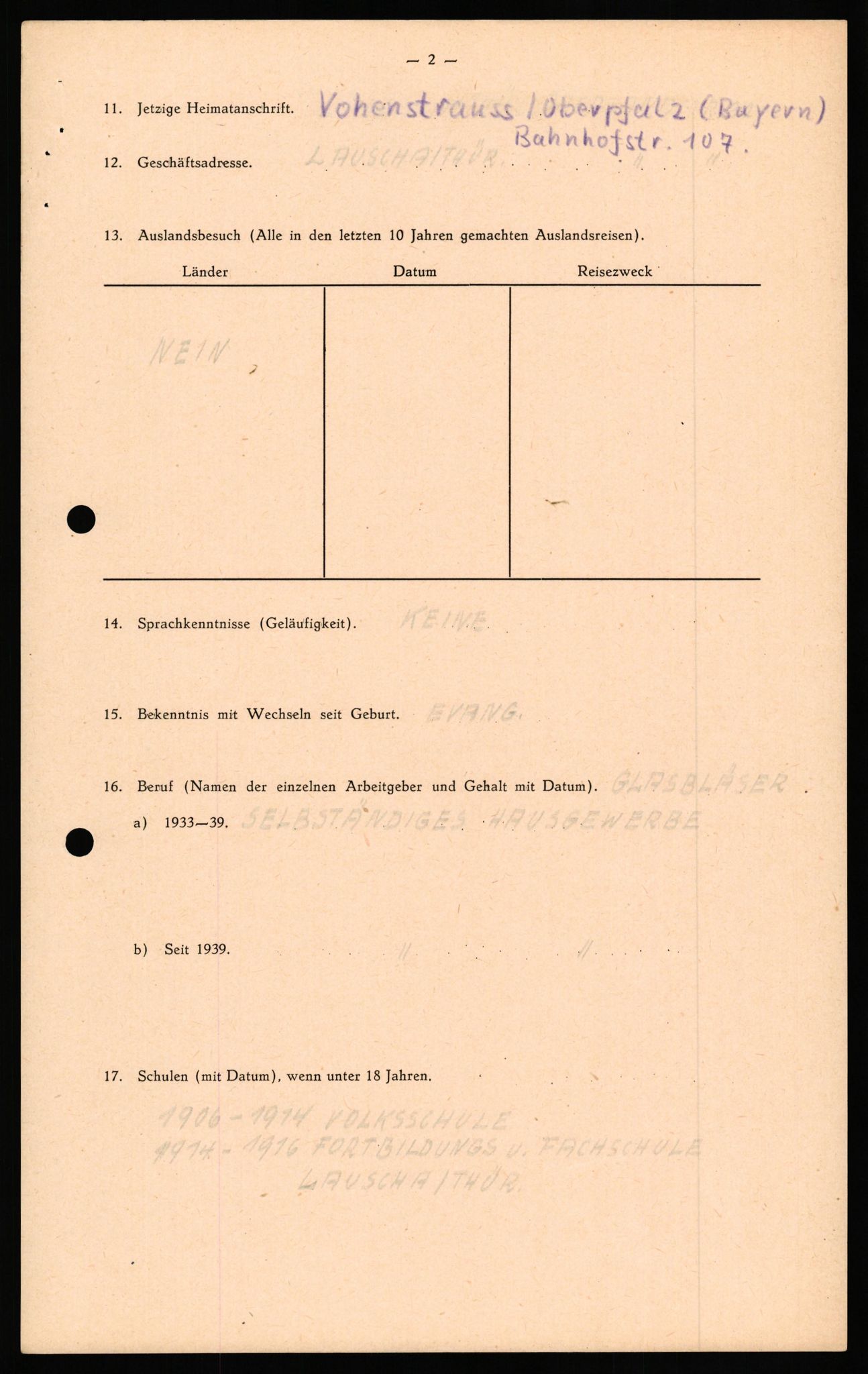 Forsvaret, Forsvarets overkommando II, AV/RA-RAFA-3915/D/Db/L0035: CI Questionaires. Tyske okkupasjonsstyrker i Norge. Tyskere., 1945-1946, p. 352