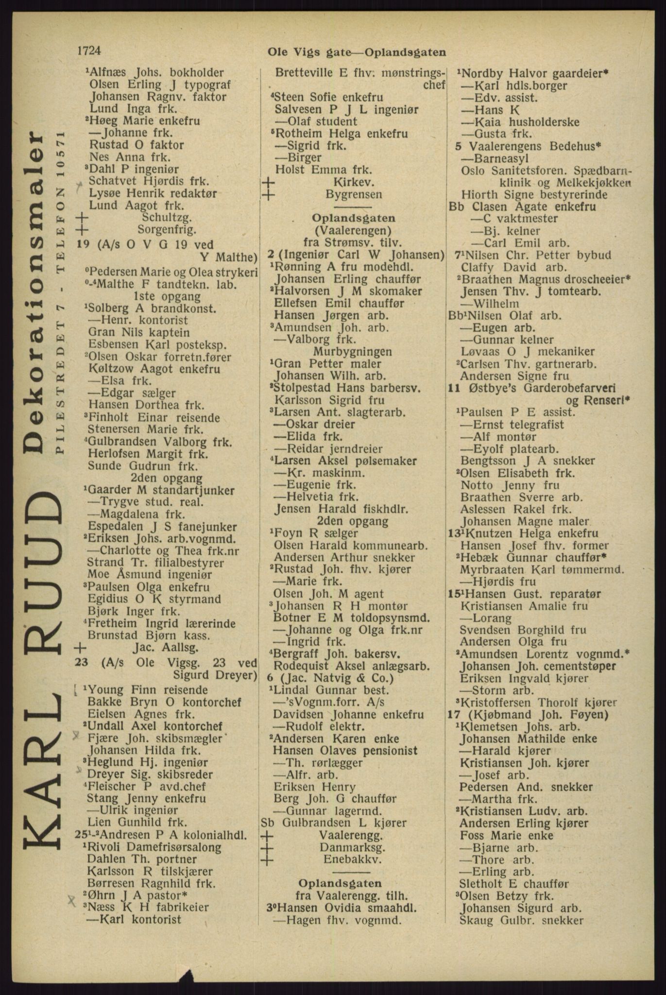 Kristiania/Oslo adressebok, PUBL/-, 1929, p. 1724