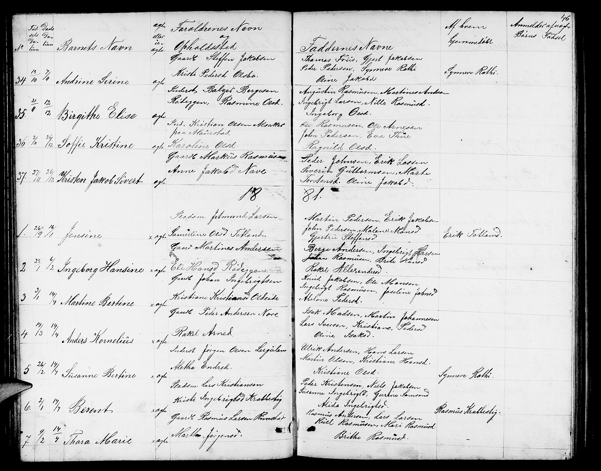 Davik sokneprestembete, SAB/A-79701/H/Hab/Habc/L0001: Parish register (copy) no. C 1, 1866-1888, p. 46