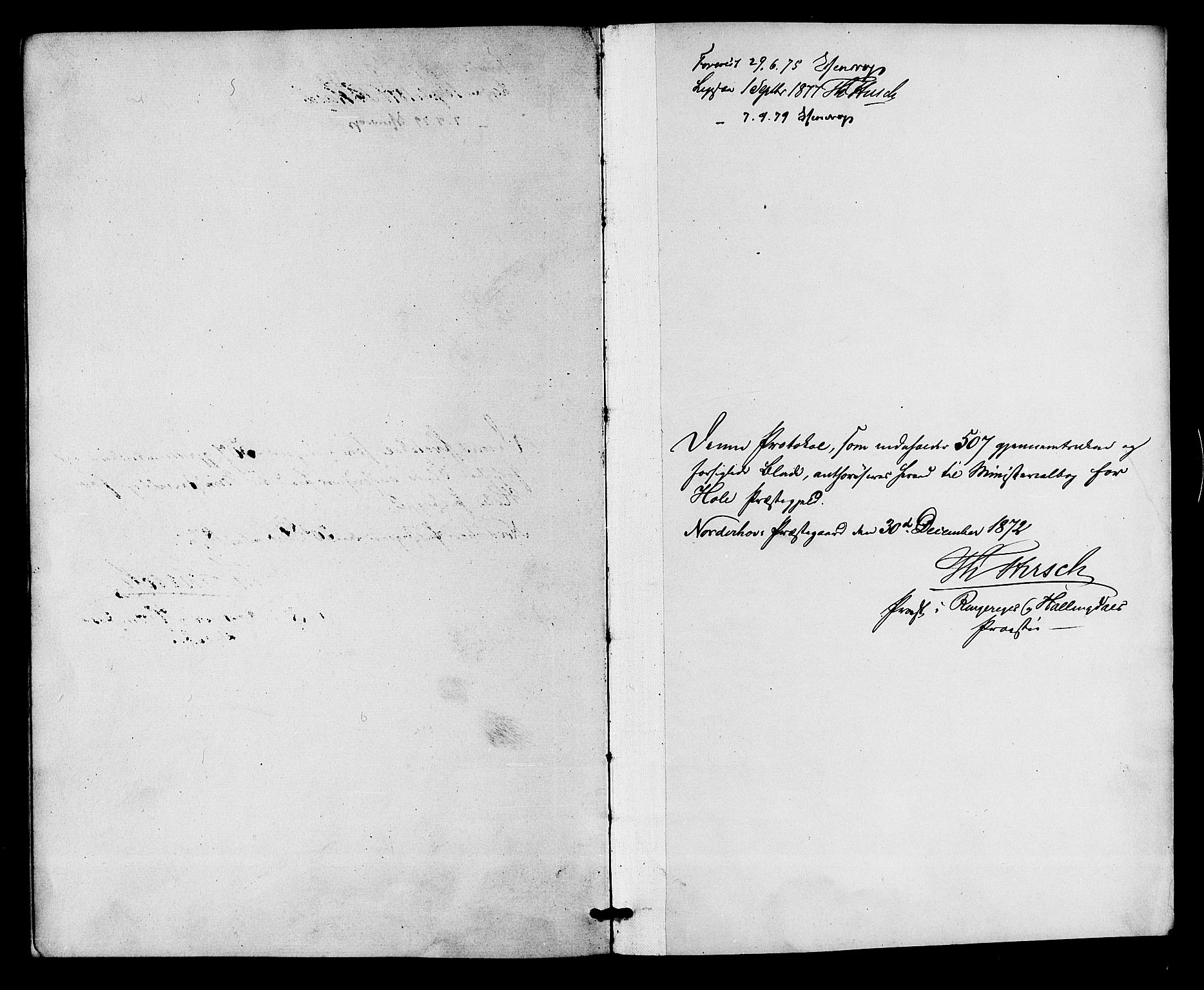 Hole kirkebøker, AV/SAKO-A-228/F/Fa/L0007: Parish register (official) no. I 7, 1873-1877